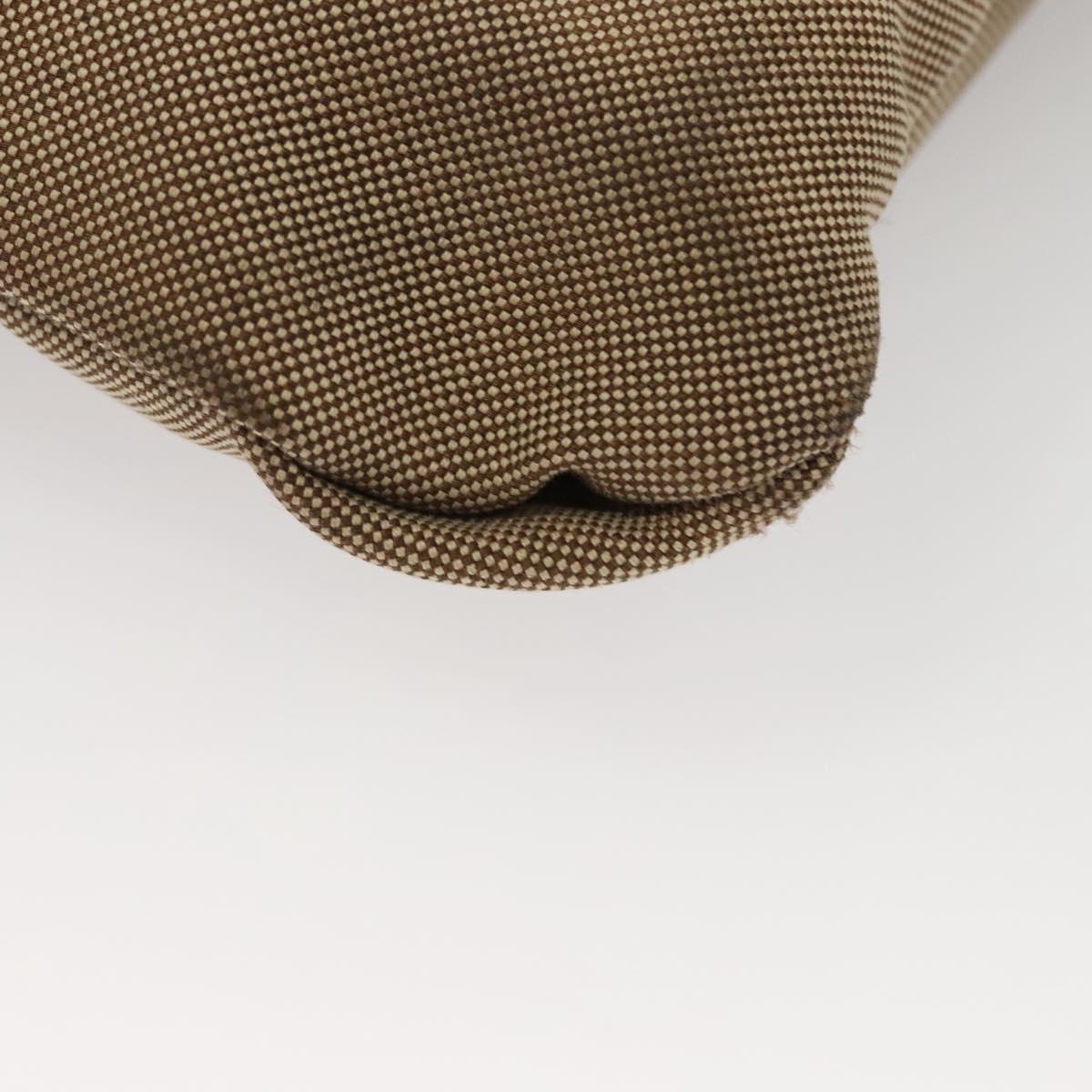 PRADA Shoulder Bag Canvas Beige Auth hk2410