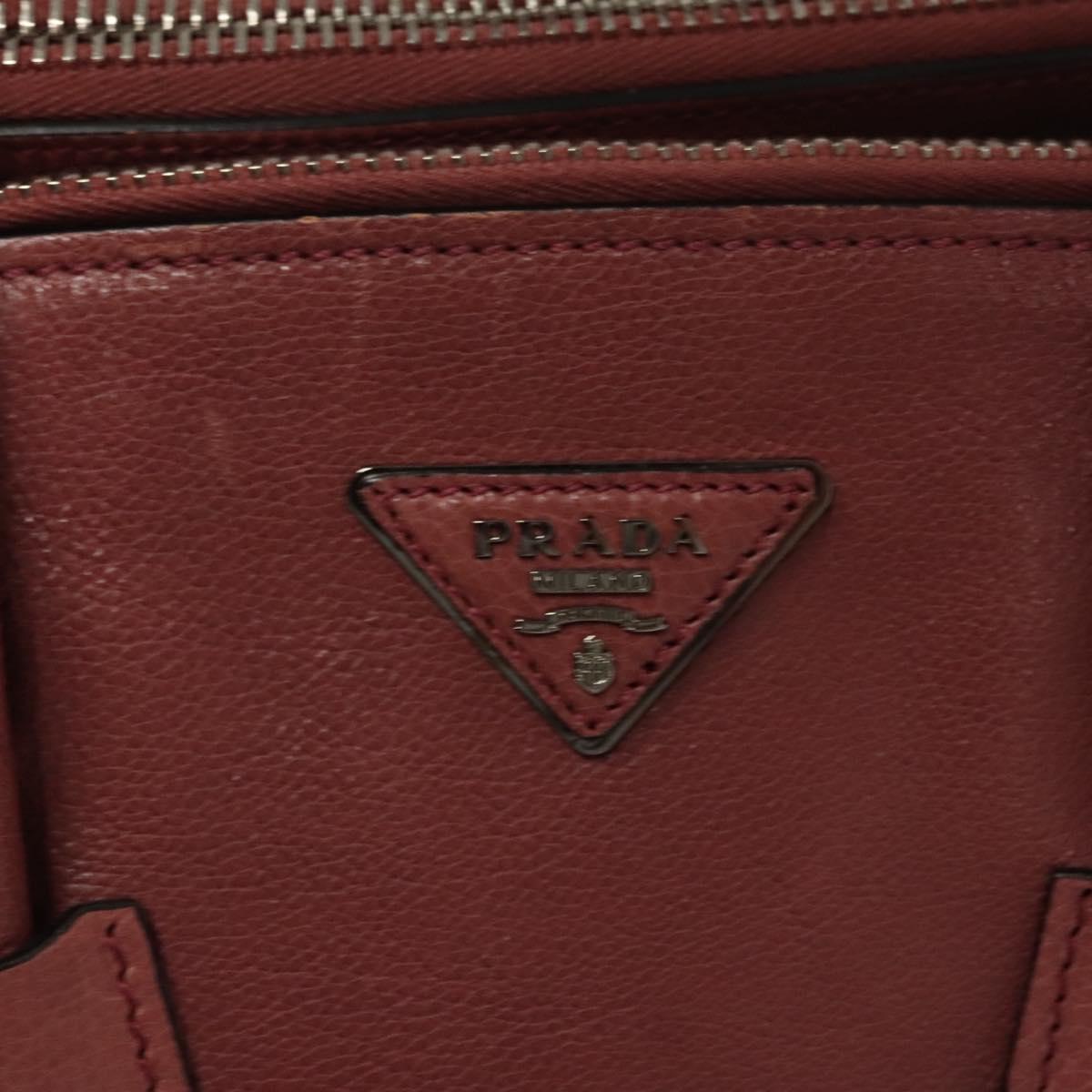PRADA Hand Bag Leather 2way Pink Auth hk2414