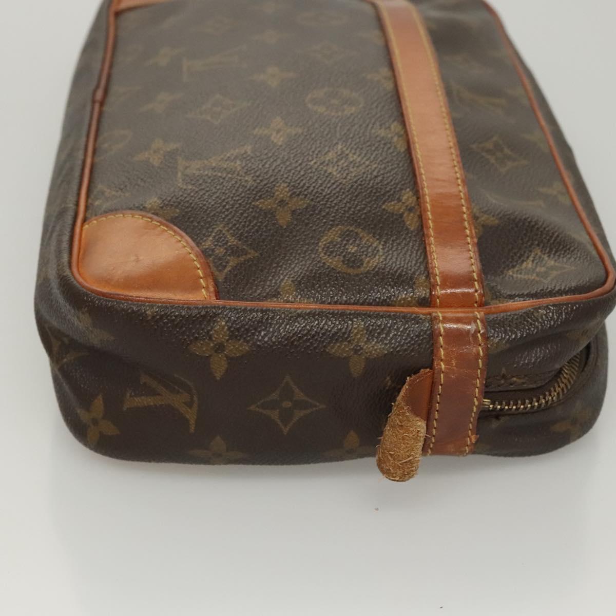 LOUIS VUITTON Monogram Compiegne 28 Clutch Bag M51845 LV Auth hk2440
