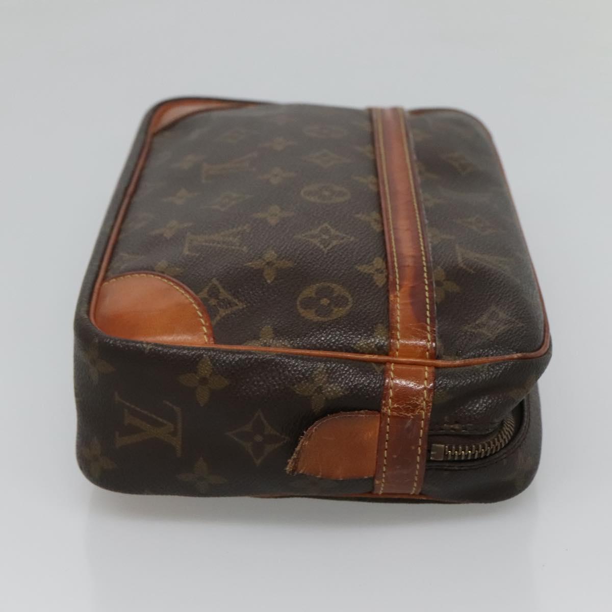 LOUIS VUITTON Monogram Compiegne 28 Clutch Bag M51845 LV Auth hk2441