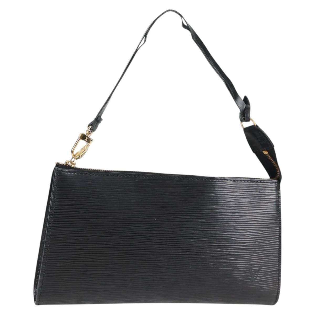 LOUIS VUITTON Epi Pochette Accessoires Pouch Black M52982 LV Auth hk2447