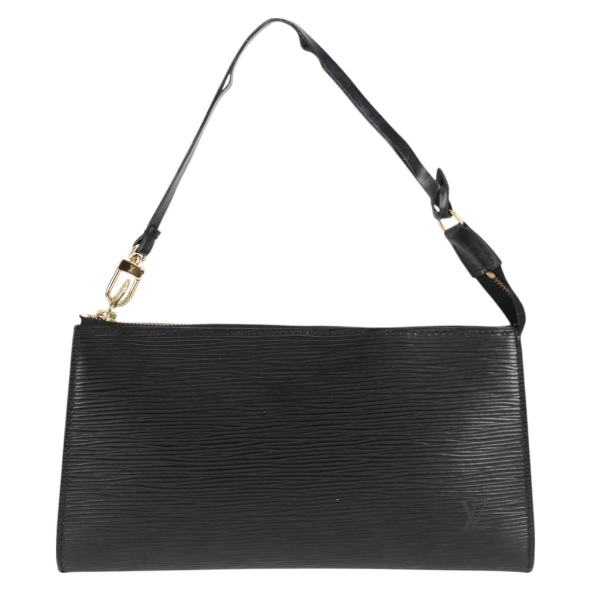 LOUIS VUITTON Epi Pochette Accessoires Pouch Black M52982 LV Auth hk2447