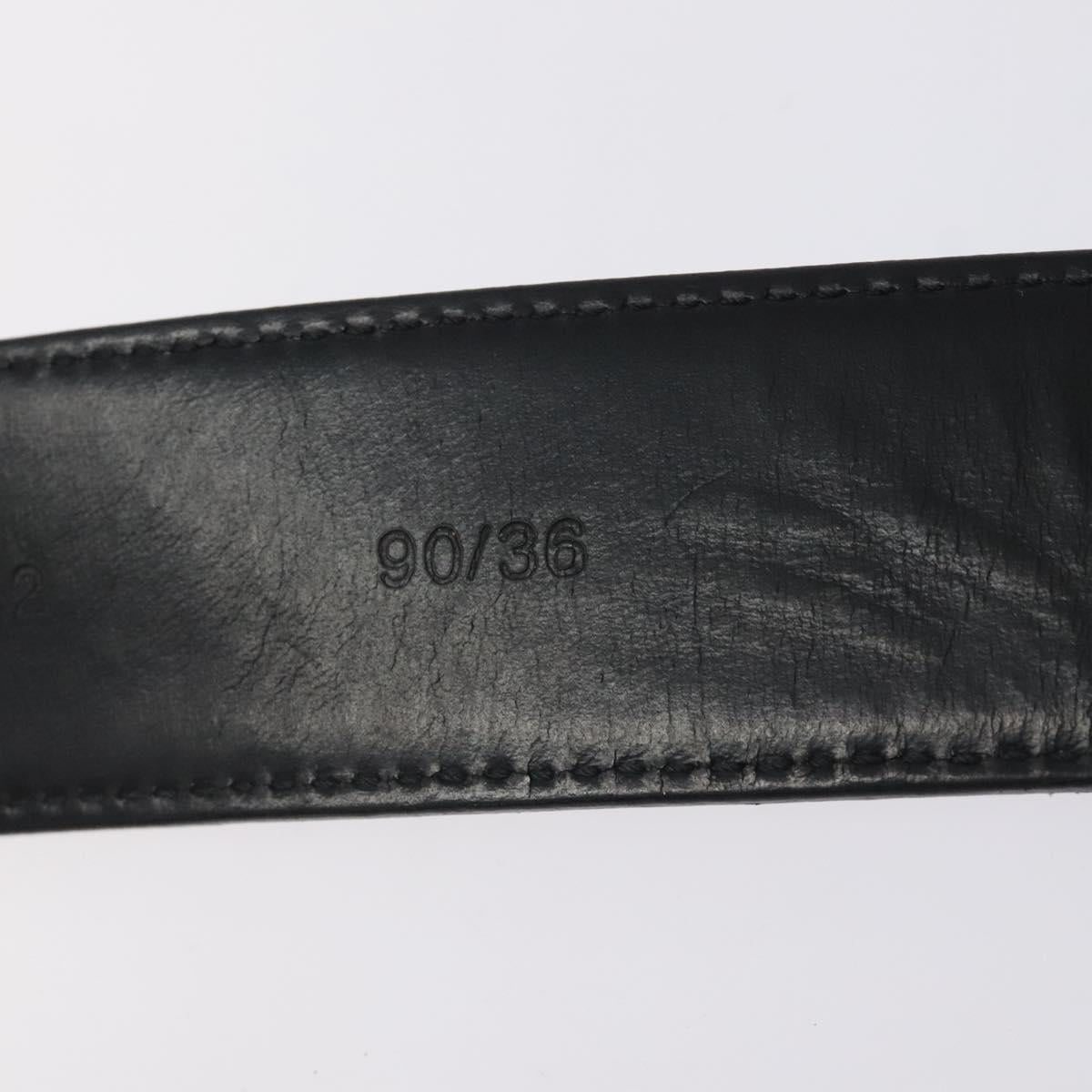 VERSACE Belt Enamel 40.9"" Black Auth hk2466