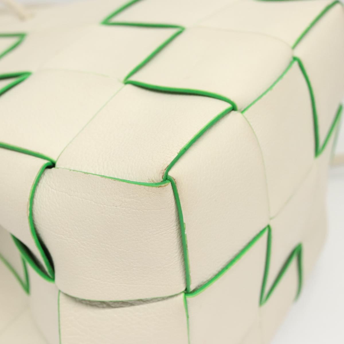 BOTTEGA VENETA MAXI INTRECCIATO Parakeet Small Cassette Bag Leather Auth hk2467