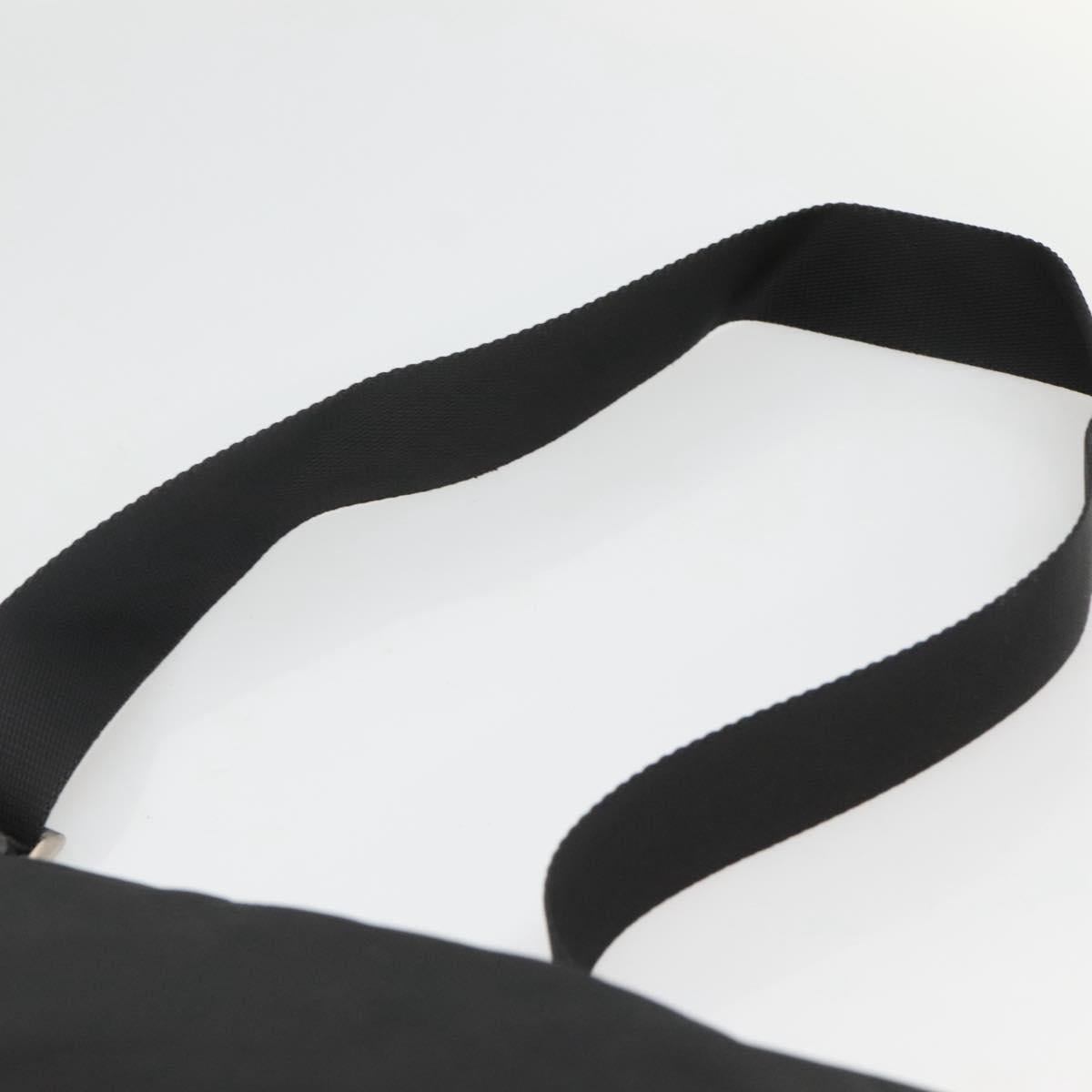 PRADA Shoulder Bag Nylon Black Silver Auth hk2516