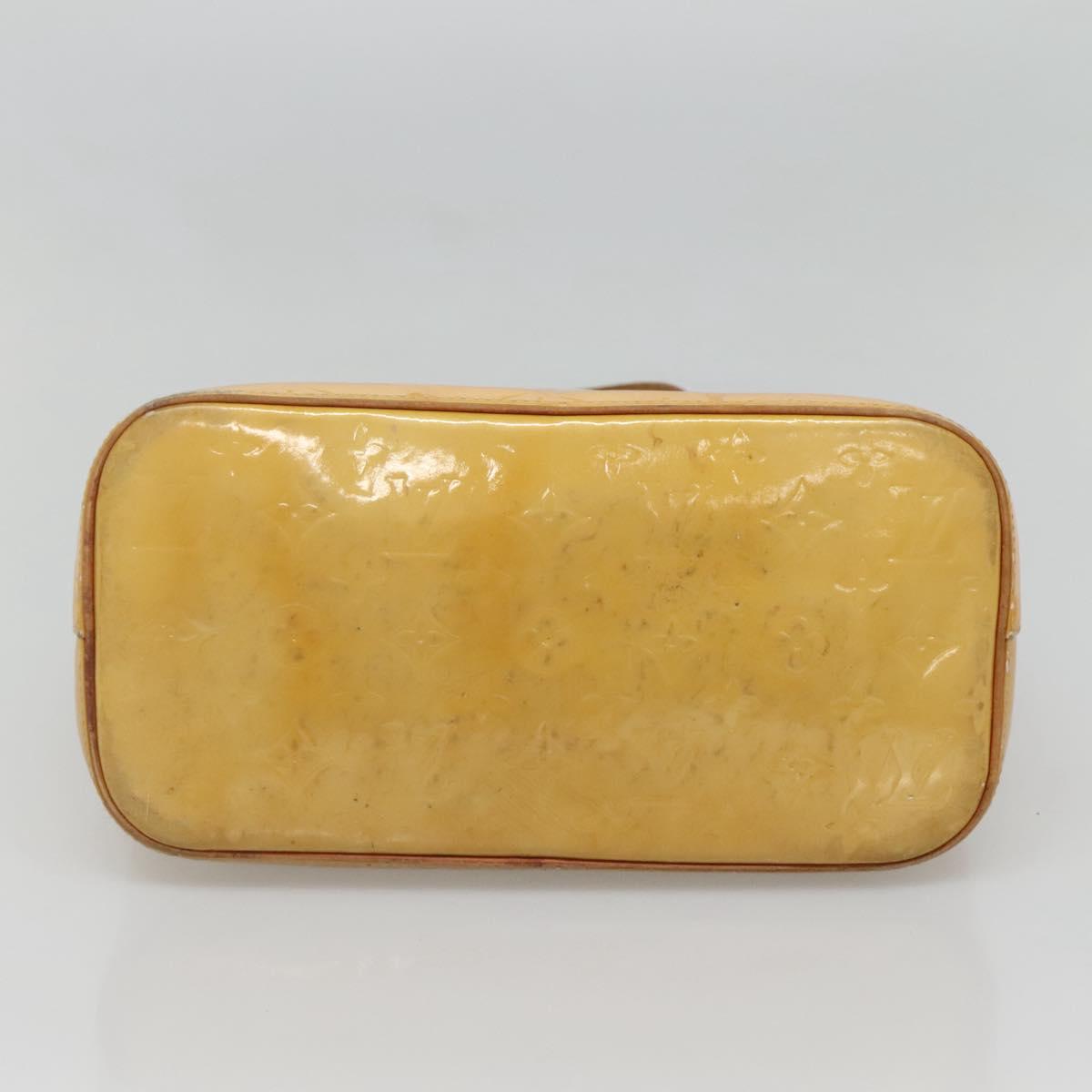 LOUIS VUITTON Monogram Vernis Houston Hand Bag Beige M91004 LV Auth hk2531