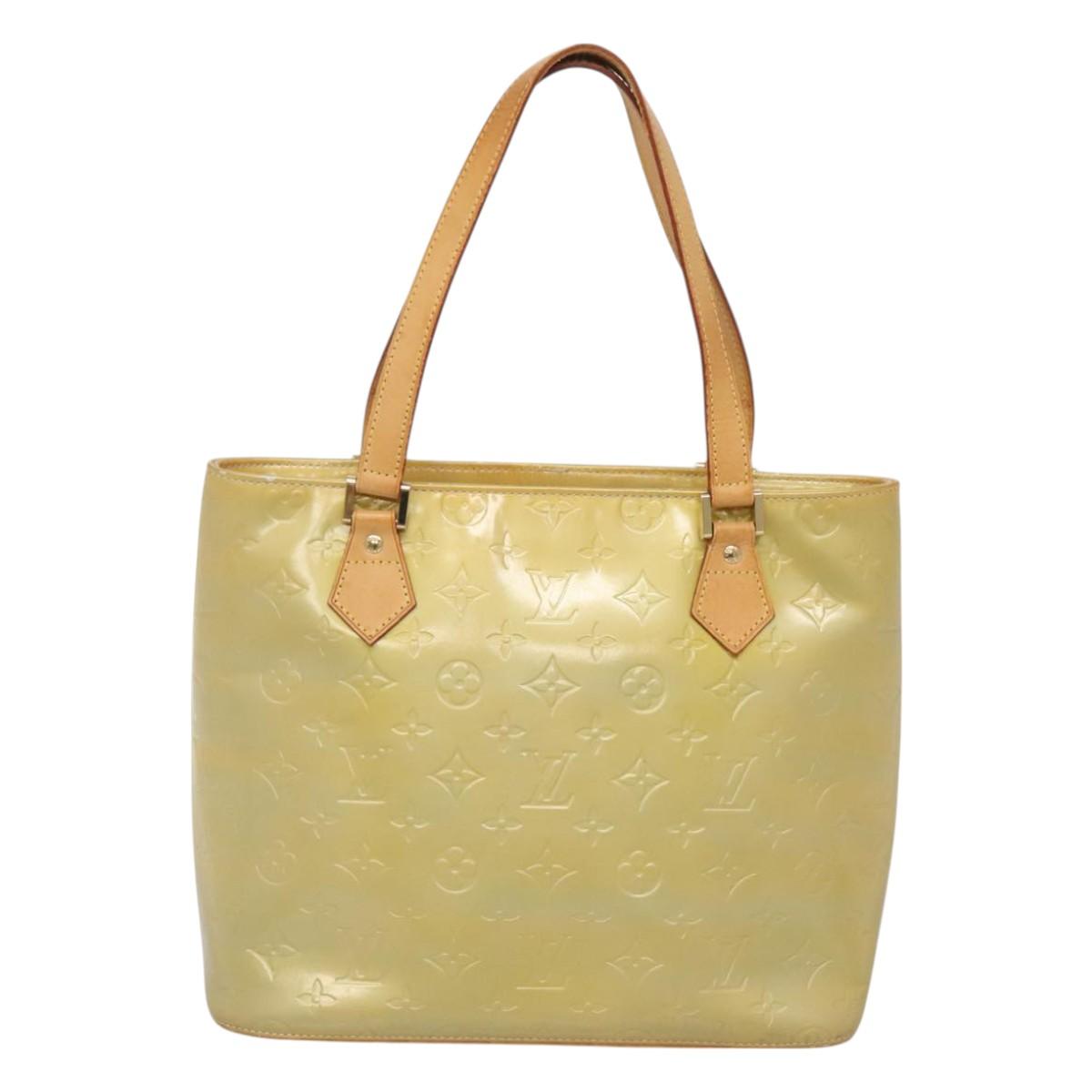 LOUIS VUITTON Monogram Vernis Houston Hand Bag Gris M91053 LV Auth hk2532