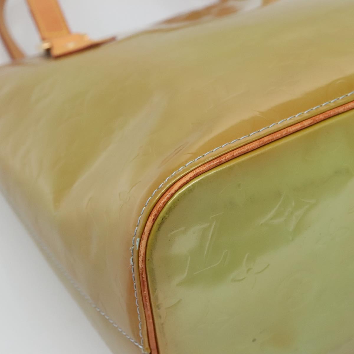 LOUIS VUITTON Monogram Vernis Houston Hand Bag Baby Blue M91005 LV Auth hk2533