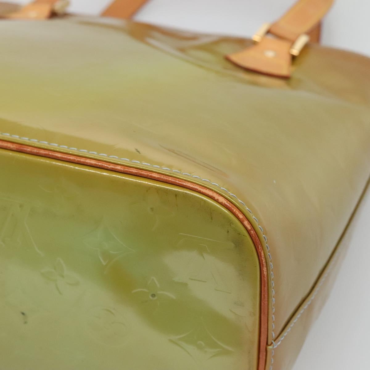 LOUIS VUITTON Monogram Vernis Houston Hand Bag Baby Blue M91005 LV Auth hk2533