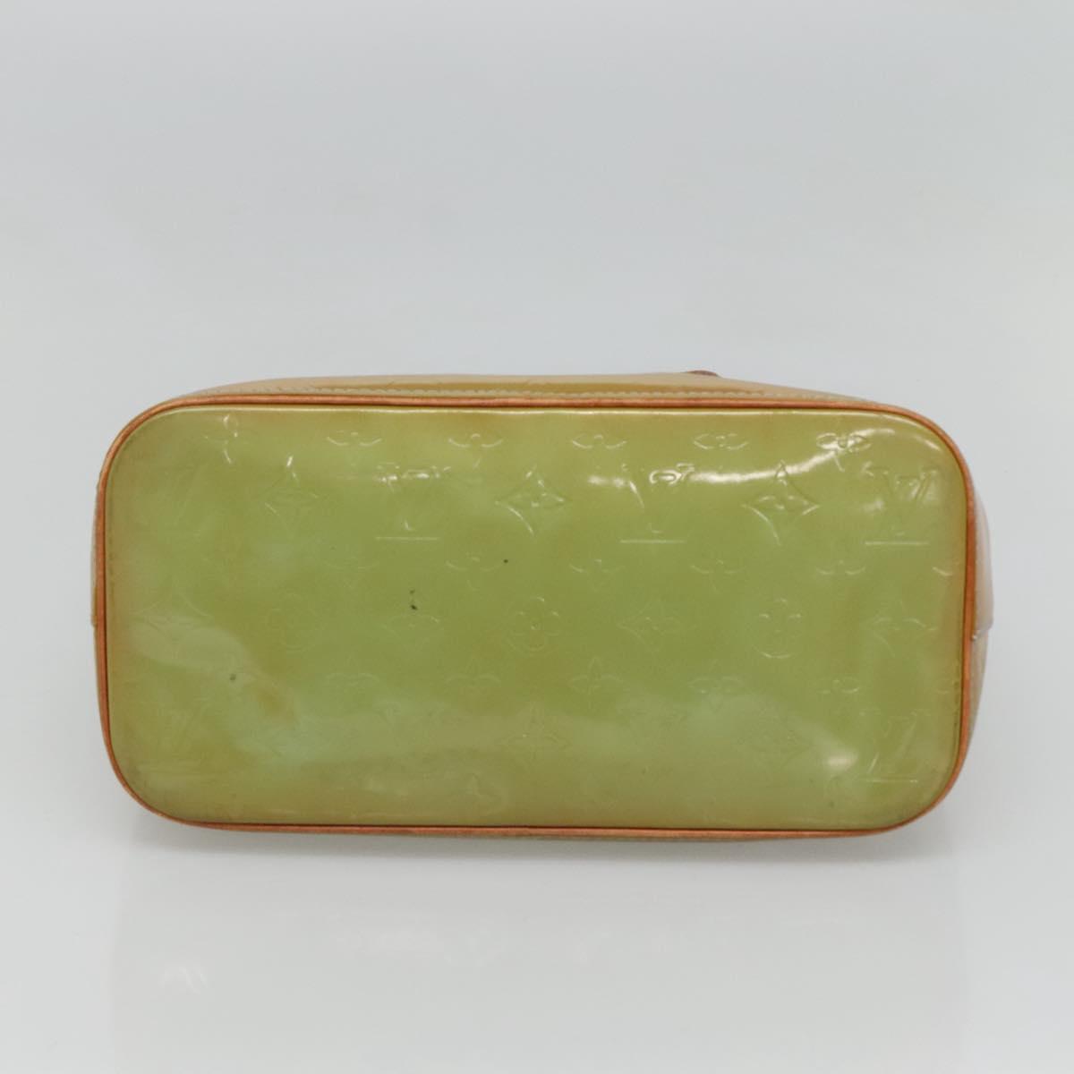 LOUIS VUITTON Monogram Vernis Houston Hand Bag Baby Blue M91005 LV Auth hk2533