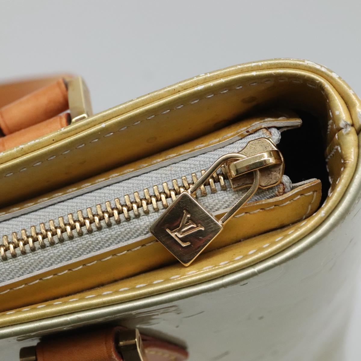 LOUIS VUITTON Monogram Vernis Houston Hand Bag Gris M91053 LV Auth hk2535