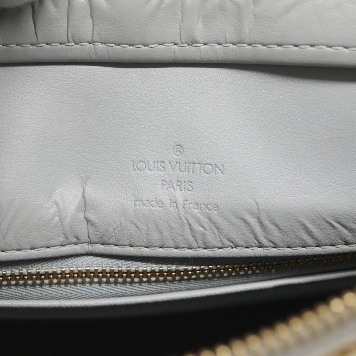 LOUIS VUITTON Monogram Vernis Houston Hand Bag Gris M91053 LV Auth hk2535