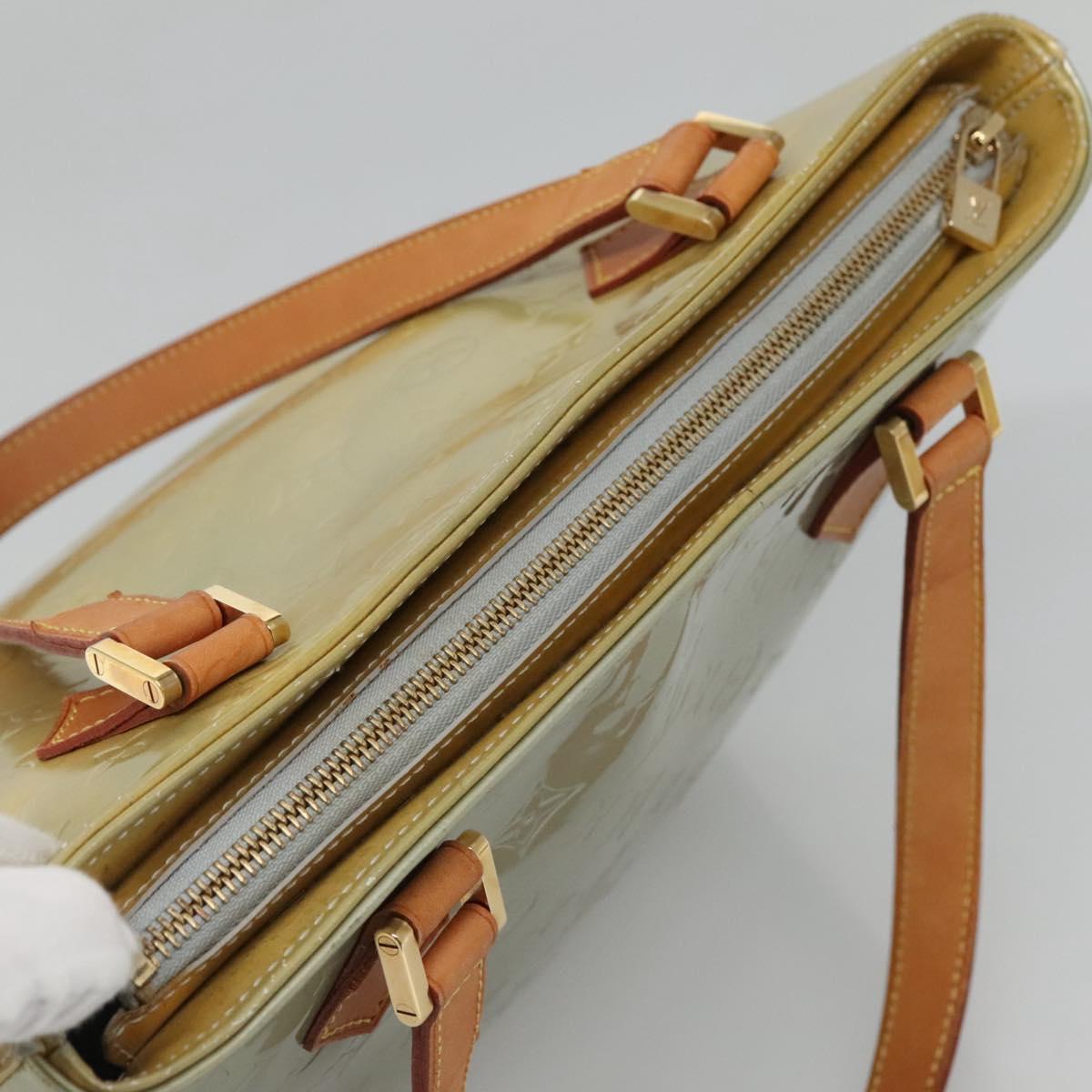 LOUIS VUITTON Monogram Vernis Houston Hand Bag Gris M91053 LV Auth hk2535