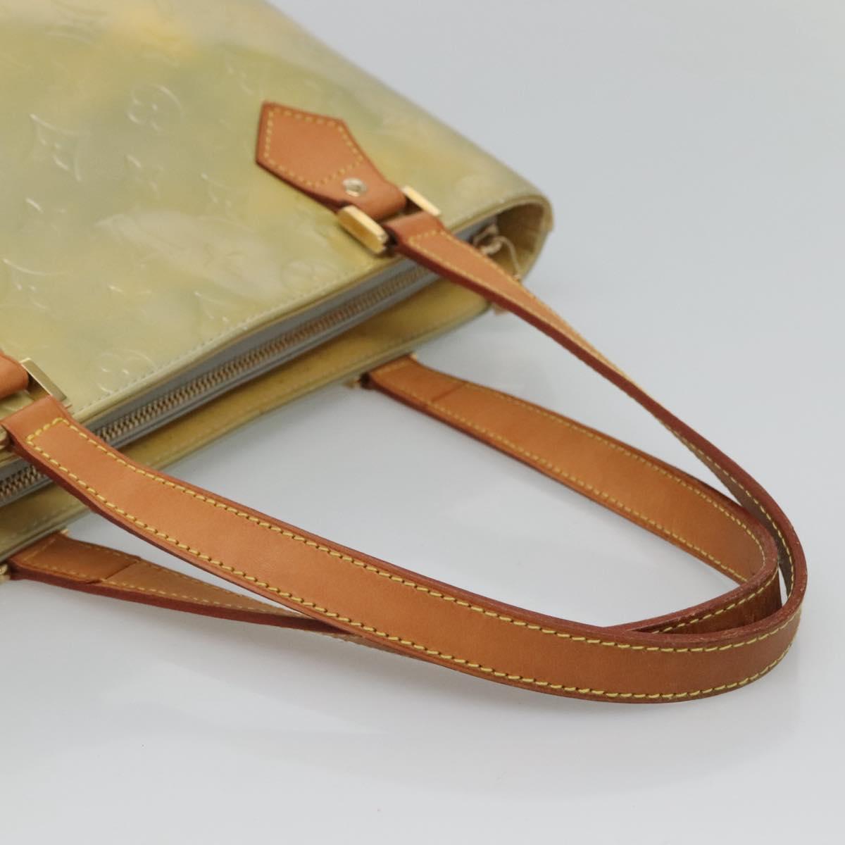 LOUIS VUITTON Monogram Vernis Houston Hand Bag Gris M91053 LV Auth hk2535