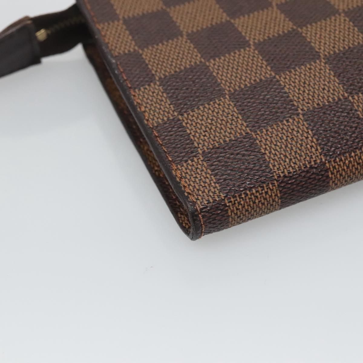 LOUIS VUITTON Damier Ebene Marais Pouch LV Auth hk2541