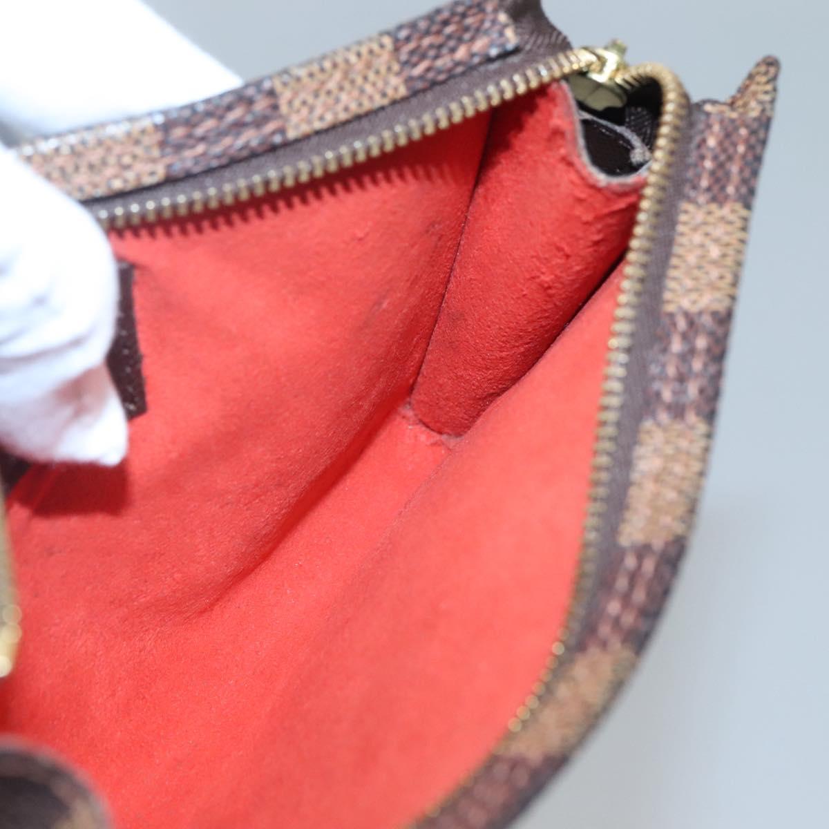 LOUIS VUITTON Damier Ebene Marais Pouch LV Auth hk2541