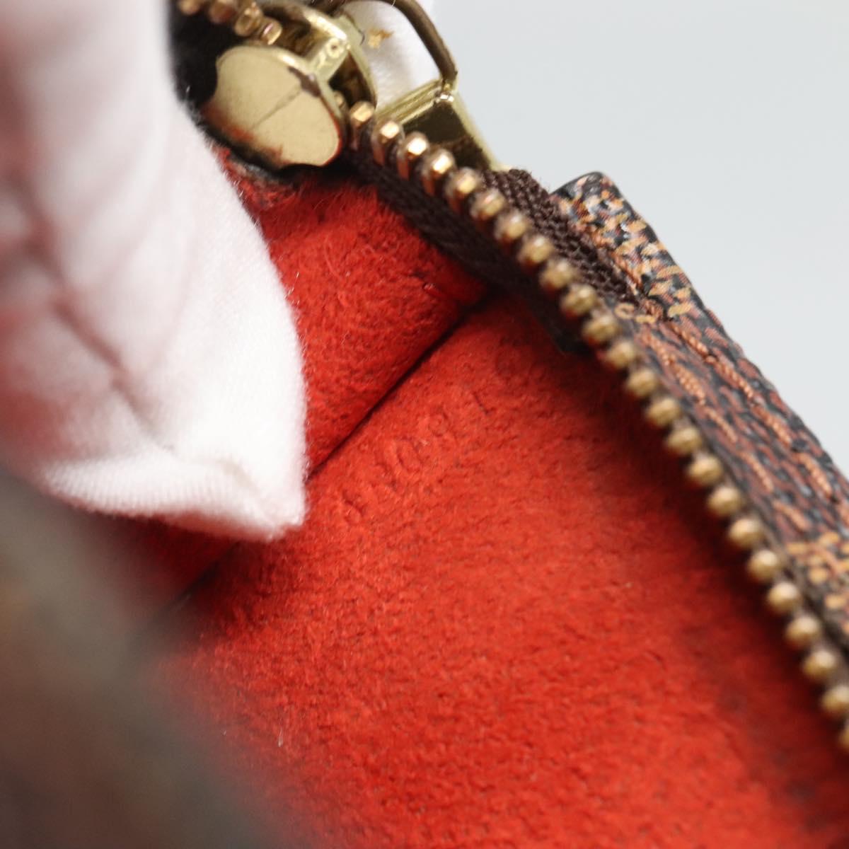 LOUIS VUITTON Damier Ebene Marais Pouch LV Auth hk2541