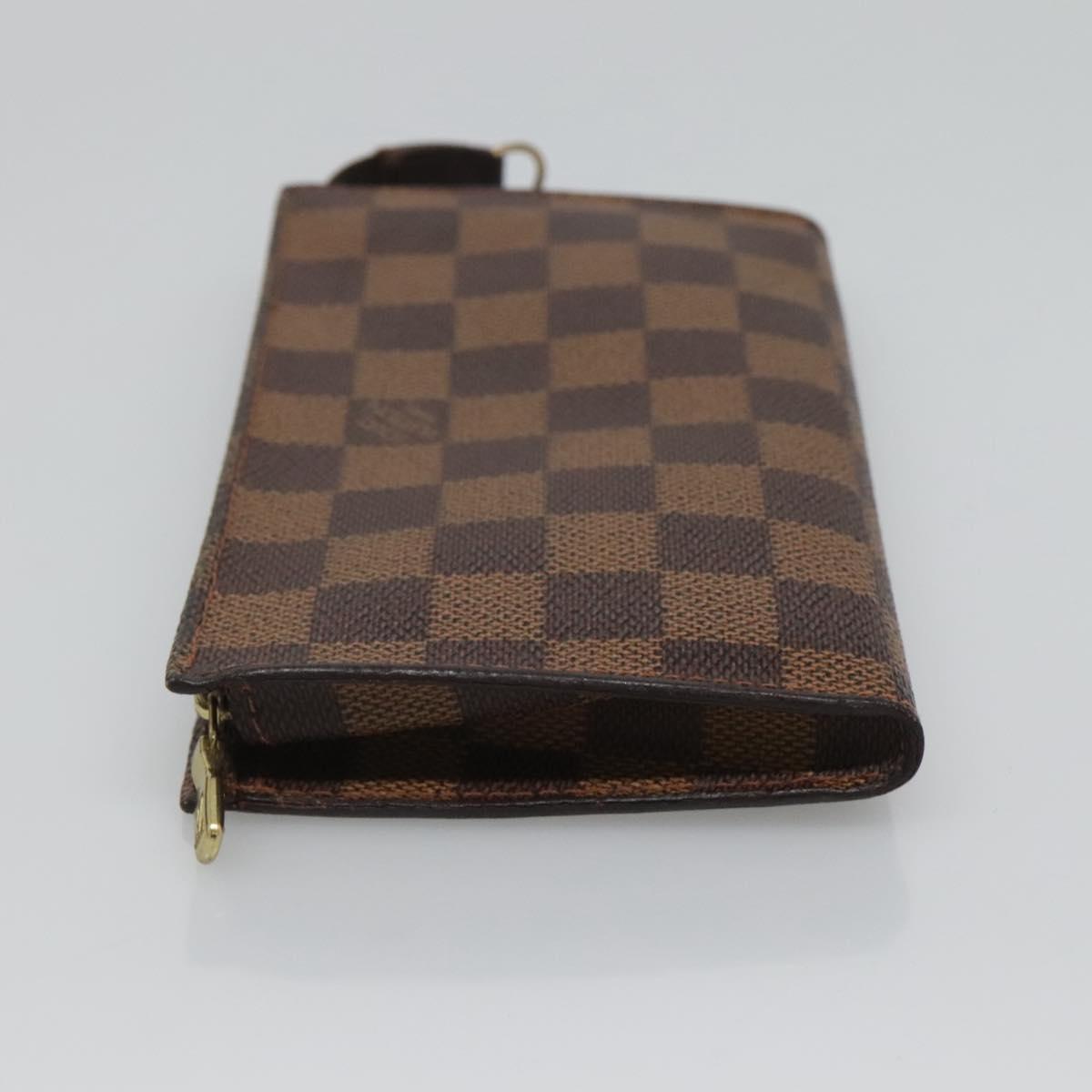 LOUIS VUITTON Damier Ebene Marais Pouch LV Auth hk2541