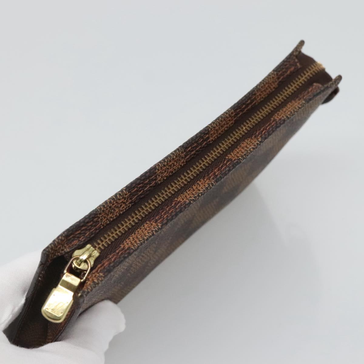 LOUIS VUITTON Damier Ebene Marais Pouch LV Auth hk2541