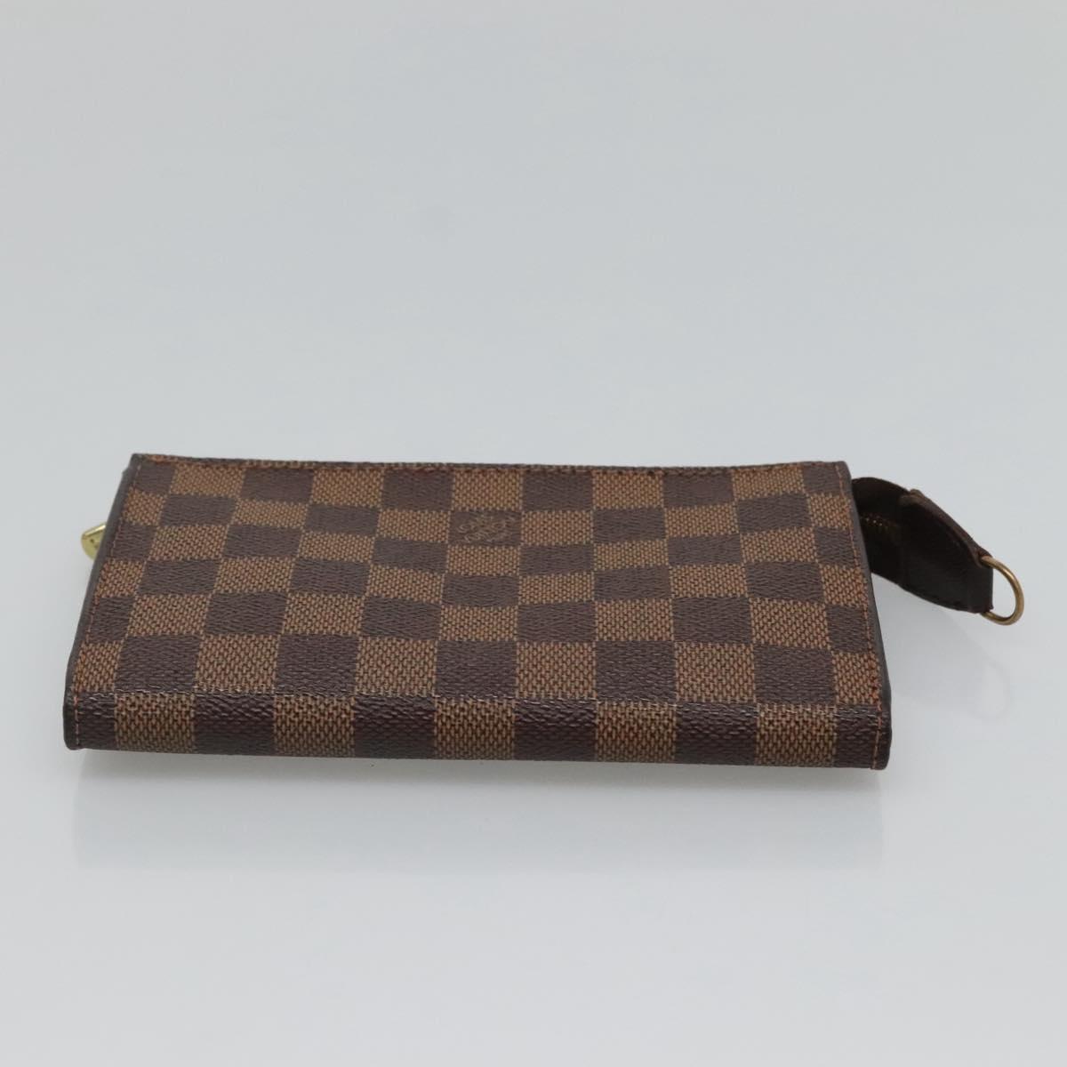 LOUIS VUITTON Damier Ebene Marais Pouch LV Auth hk2541
