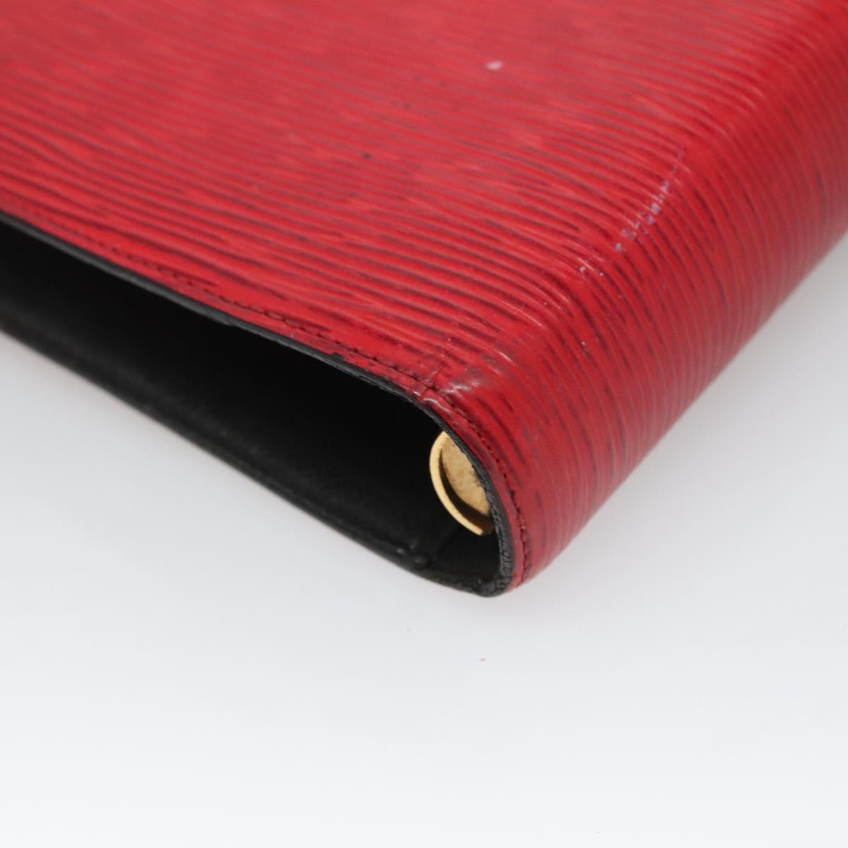 LOUIS VUITTON Epi Agenda MM Day Planner Cover Red R20047 LV Auth hk2551