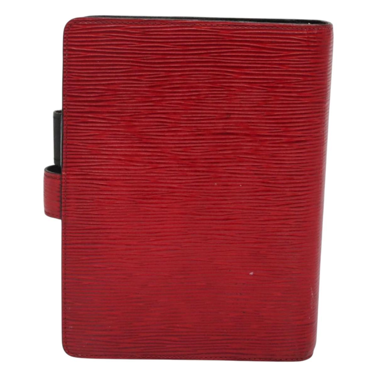 LOUIS VUITTON Epi Agenda MM Day Planner Cover Red R20047 LV Auth hk2551