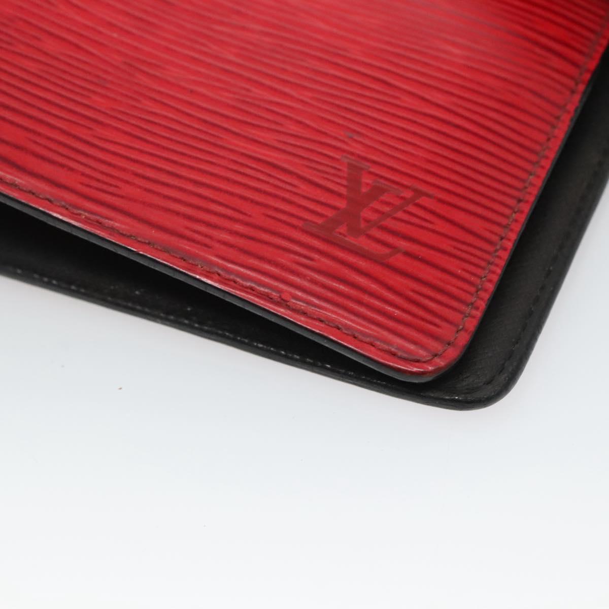 LOUIS VUITTON Epi Agenda MM Day Planner Cover Red R20047 LV Auth hk2551