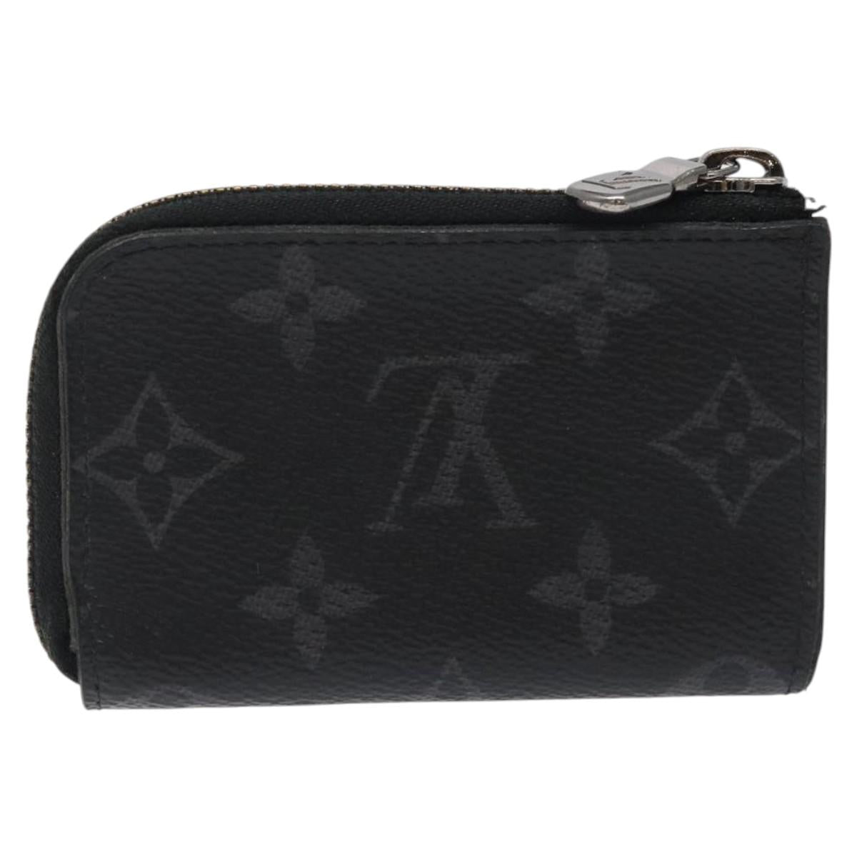 LOUIS VUITTON Monogram Eclipse Porte monnaie Jour Coin Purse M63536 Auth hk2554