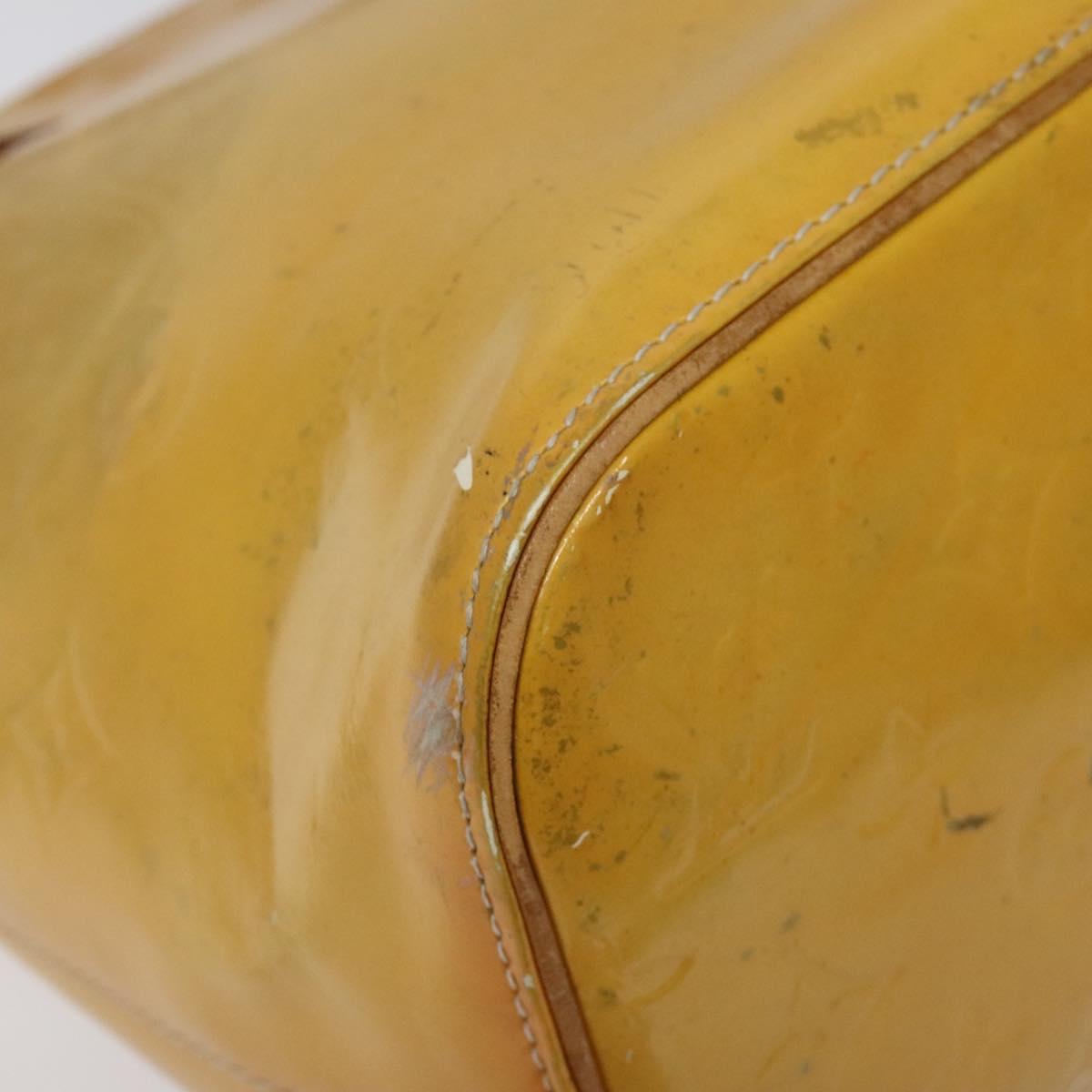 LOUIS VUITTON Monogram Vernis Houston Hand Bag Gris M91053 LV Auth hk2570