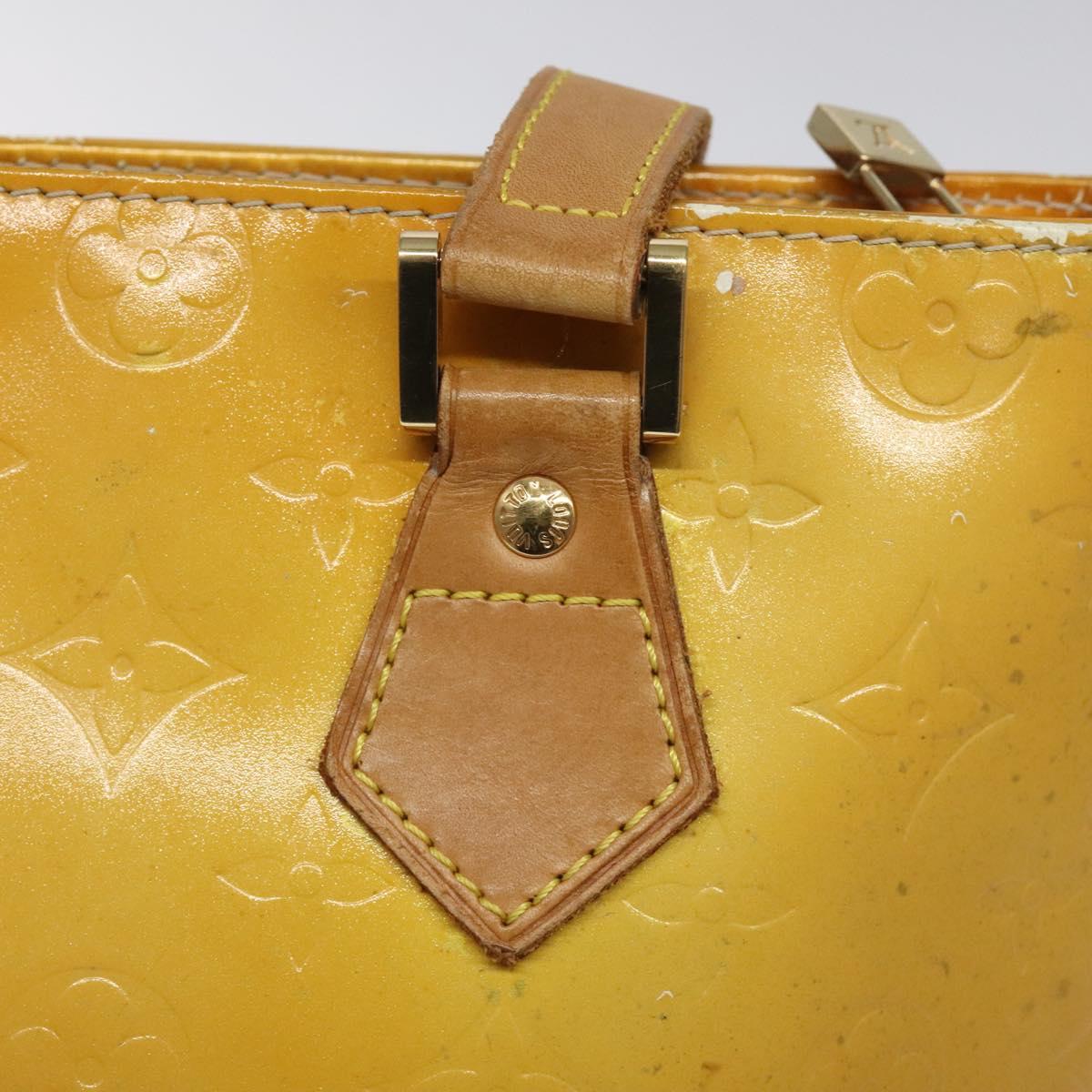 LOUIS VUITTON Monogram Vernis Houston Hand Bag Gris M91053 LV Auth hk2570