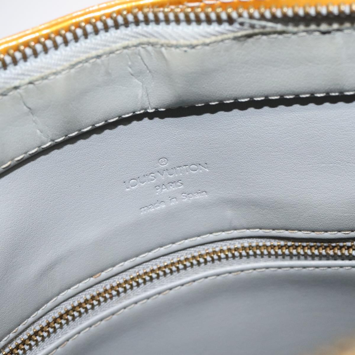 LOUIS VUITTON Monogram Vernis Houston Hand Bag Gris M91053 LV Auth hk2570