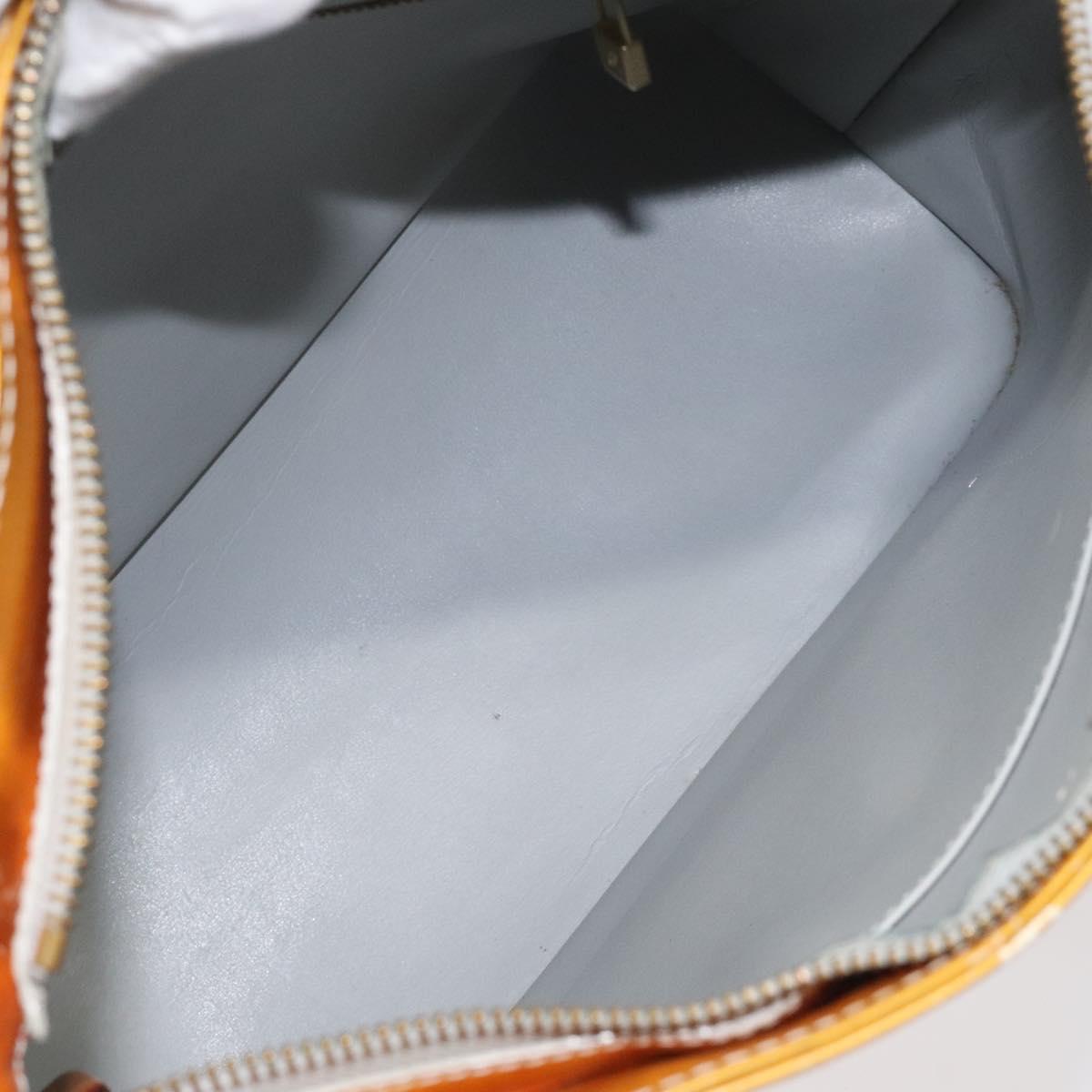 LOUIS VUITTON Monogram Vernis Houston Hand Bag Gris M91053 LV Auth hk2570