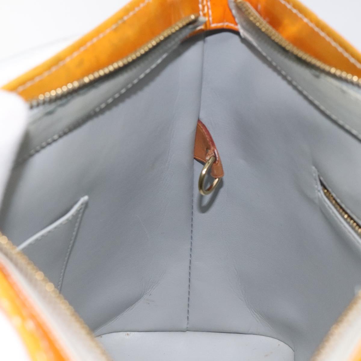 LOUIS VUITTON Monogram Vernis Houston Hand Bag Gris M91053 LV Auth hk2570