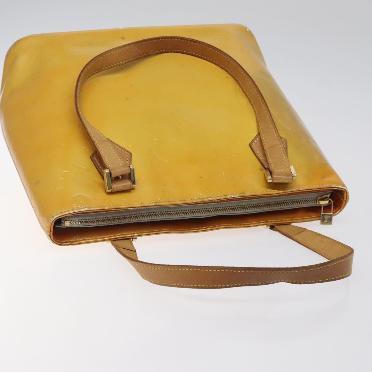 LOUIS VUITTON Monogram Vernis Houston Hand Bag Gris M91053 LV Auth hk2570