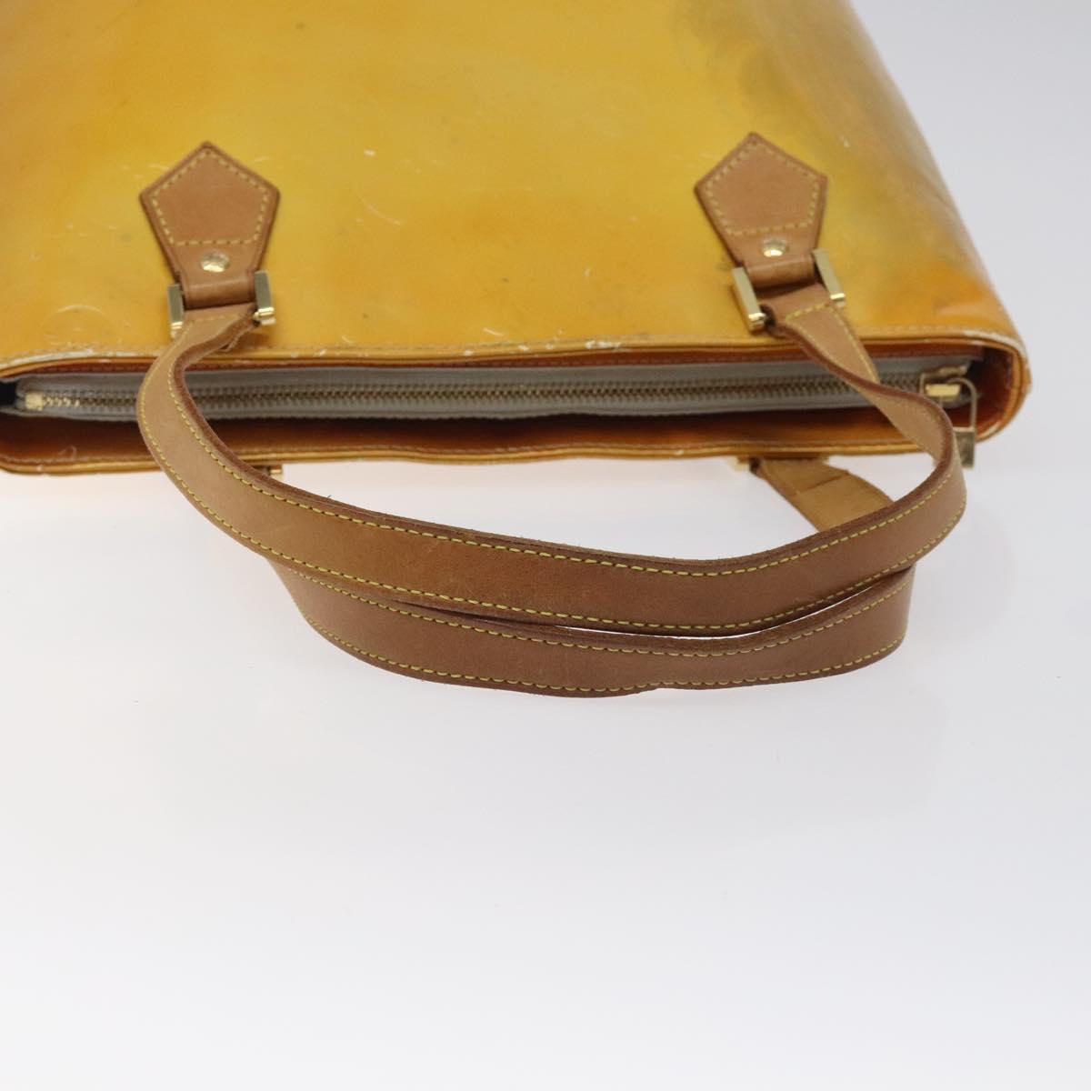 LOUIS VUITTON Monogram Vernis Houston Hand Bag Gris M91053 LV Auth hk2570