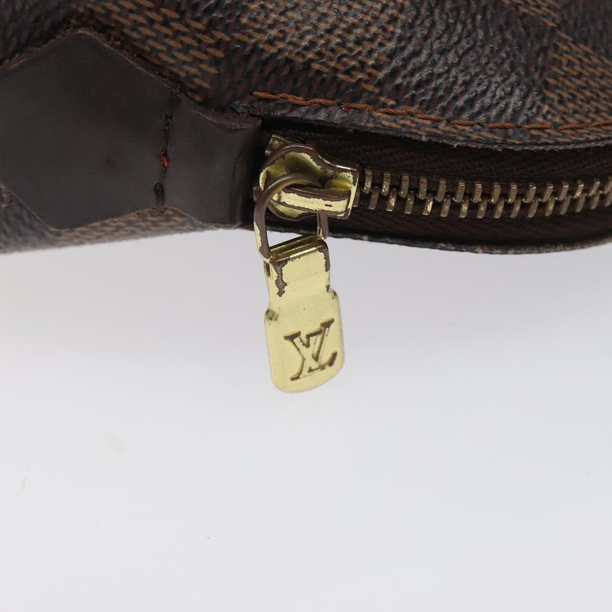 LOUIS VUITTON Damier Ebene Pochette Cosmetic PM Pouch N47516 LV Auth hk2571