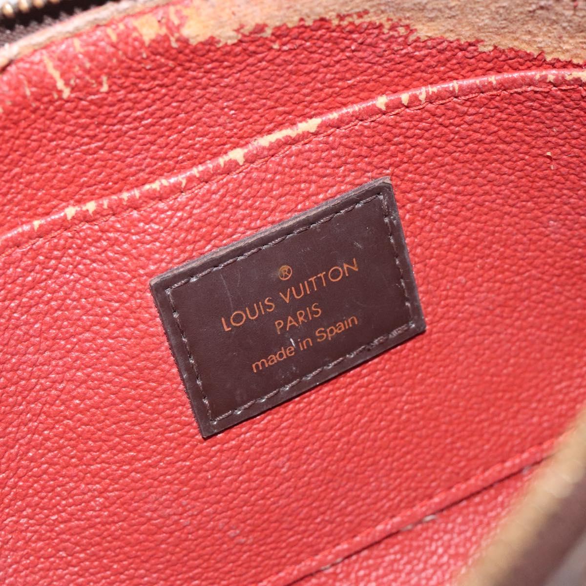 LOUIS VUITTON Damier Ebene Pochette Cosmetic PM Pouch N47516 LV Auth hk2571