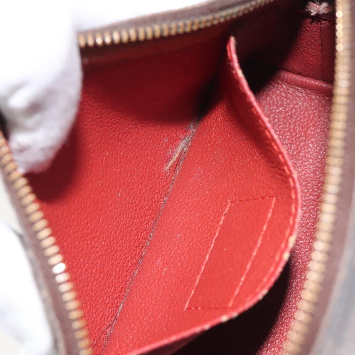 LOUIS VUITTON Damier Ebene Pochette Cosmetic PM Pouch N47516 LV Auth hk2571