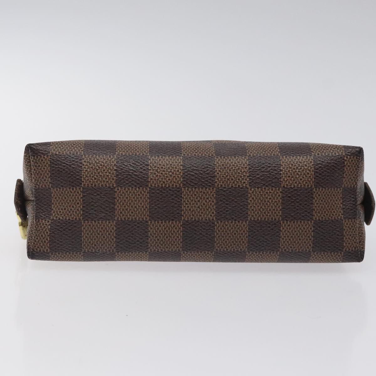 LOUIS VUITTON Damier Ebene Pochette Cosmetic PM Pouch N47516 LV Auth hk2571