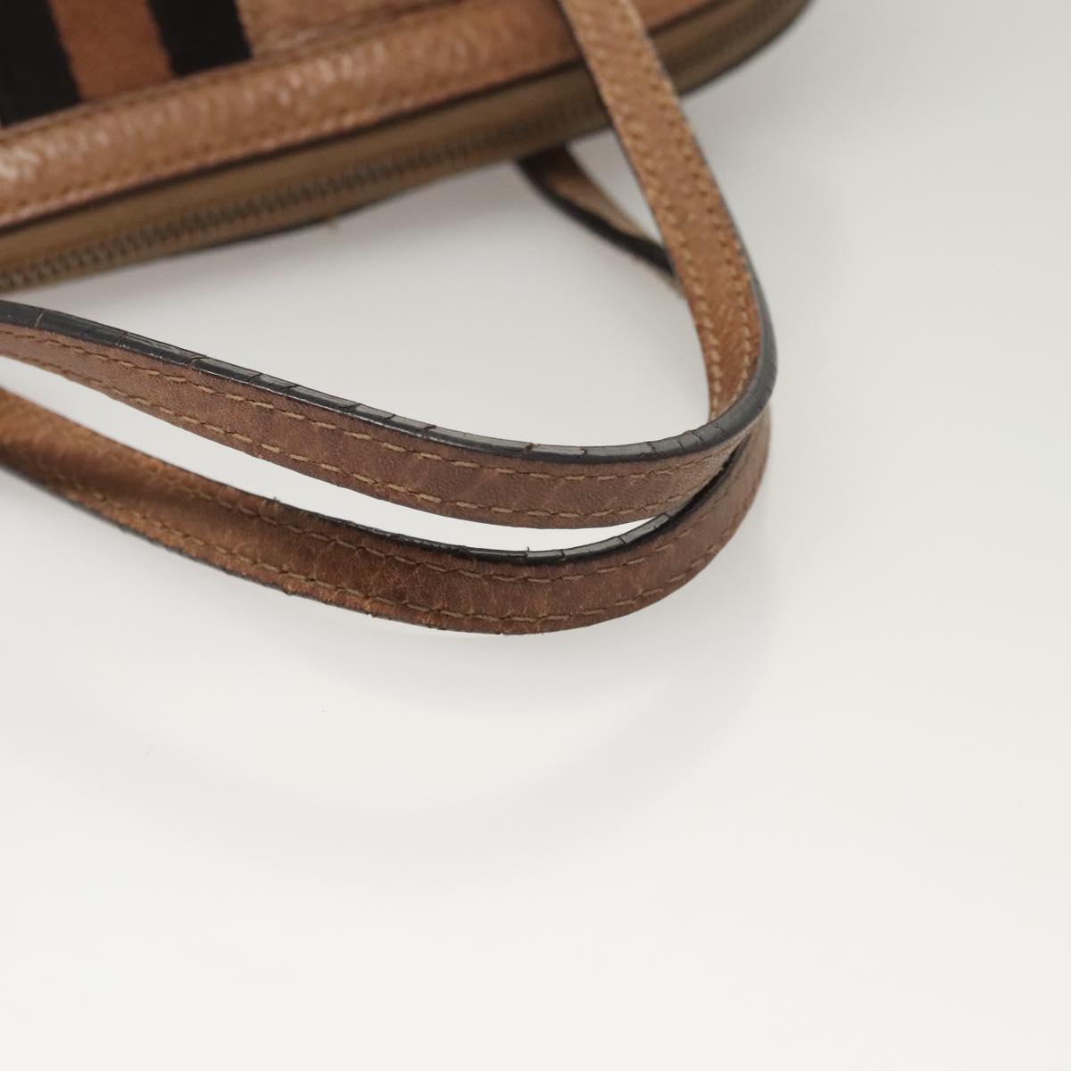 GUCCI Hand Bag Leather Outlet 2way Brown Silver 420023 Auth hk2583