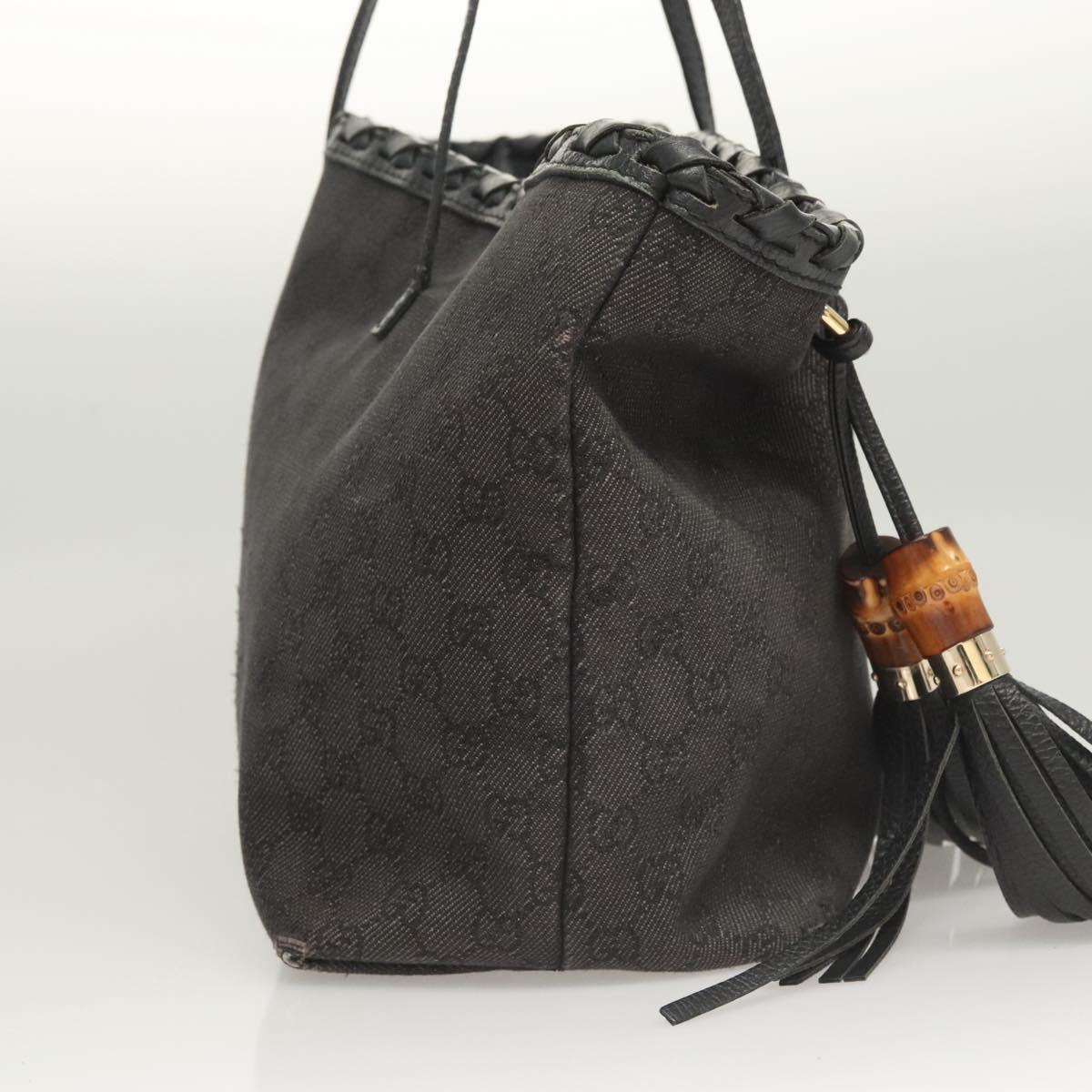 GUCCI GG Canvas Tote Bag Outlet Gray 354664 Auth hk2586