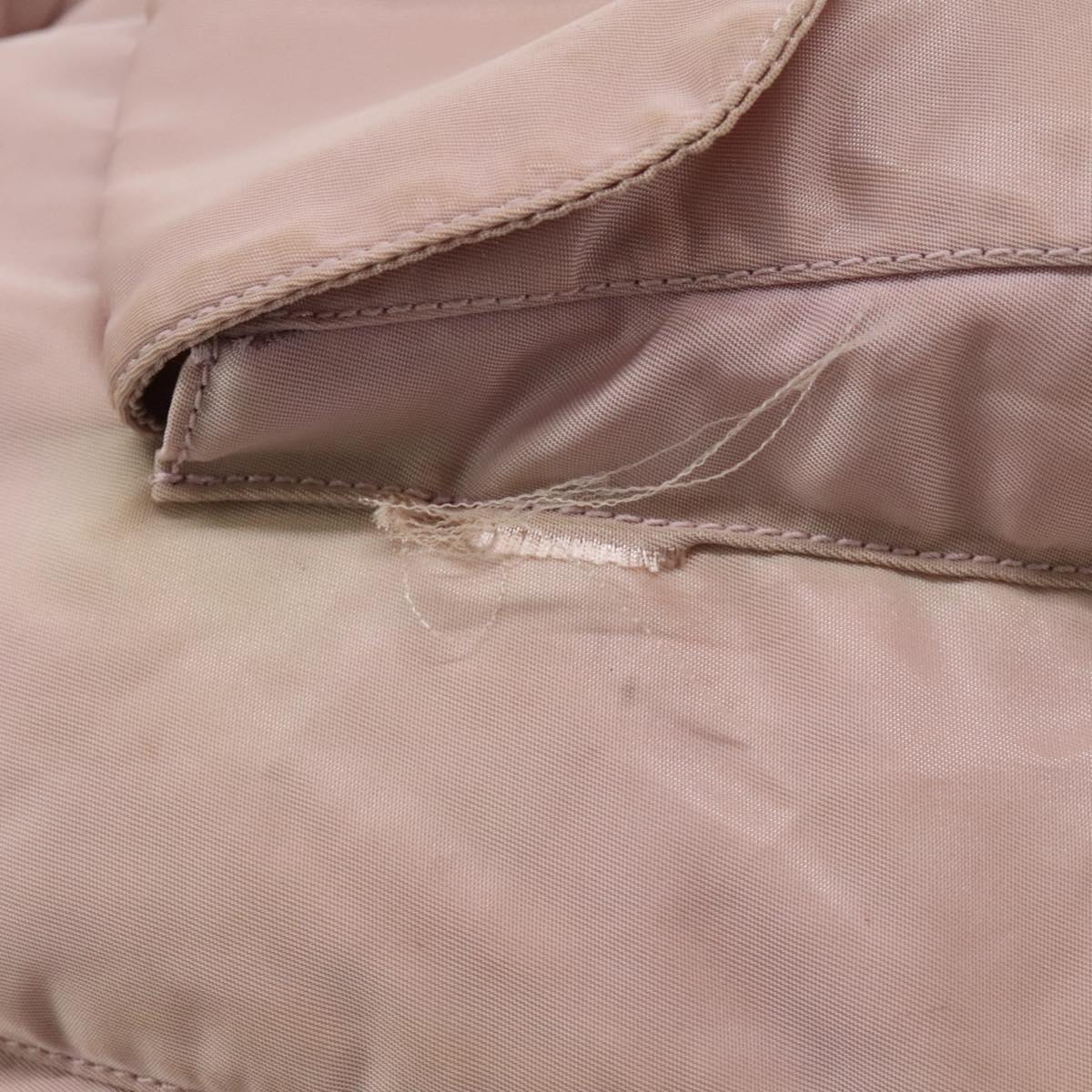 PRADA Backpack Nylon Pink Silver Auth hk2592