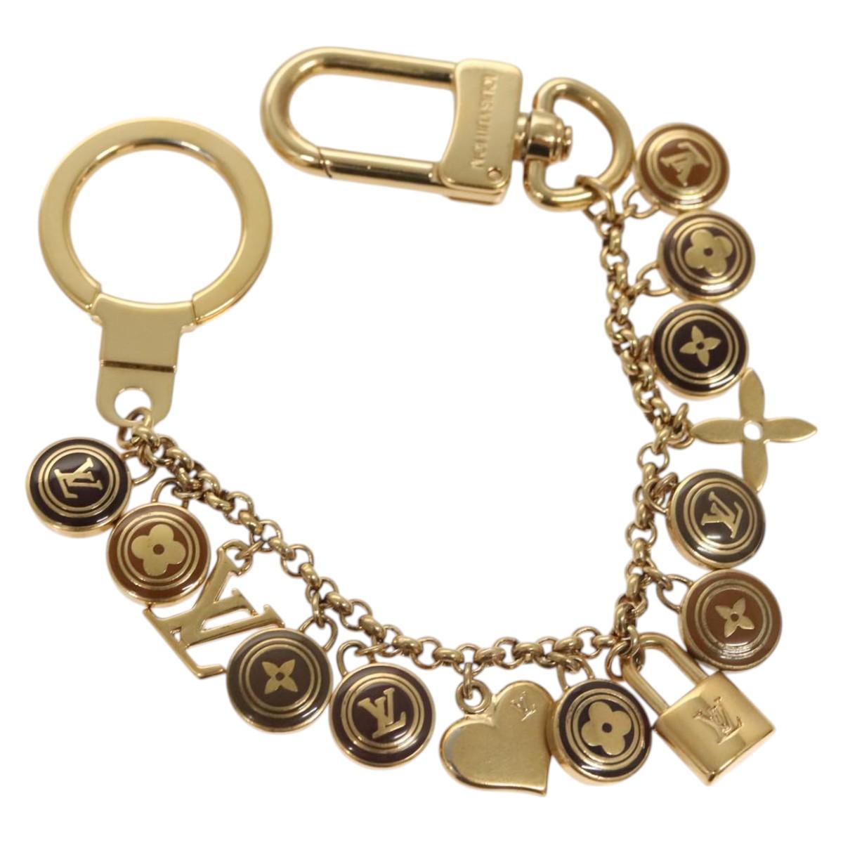 LOUIS VUITTON Porte Cles Chainne Pastille Key Holder Gold M65386 LV Auth hk2597