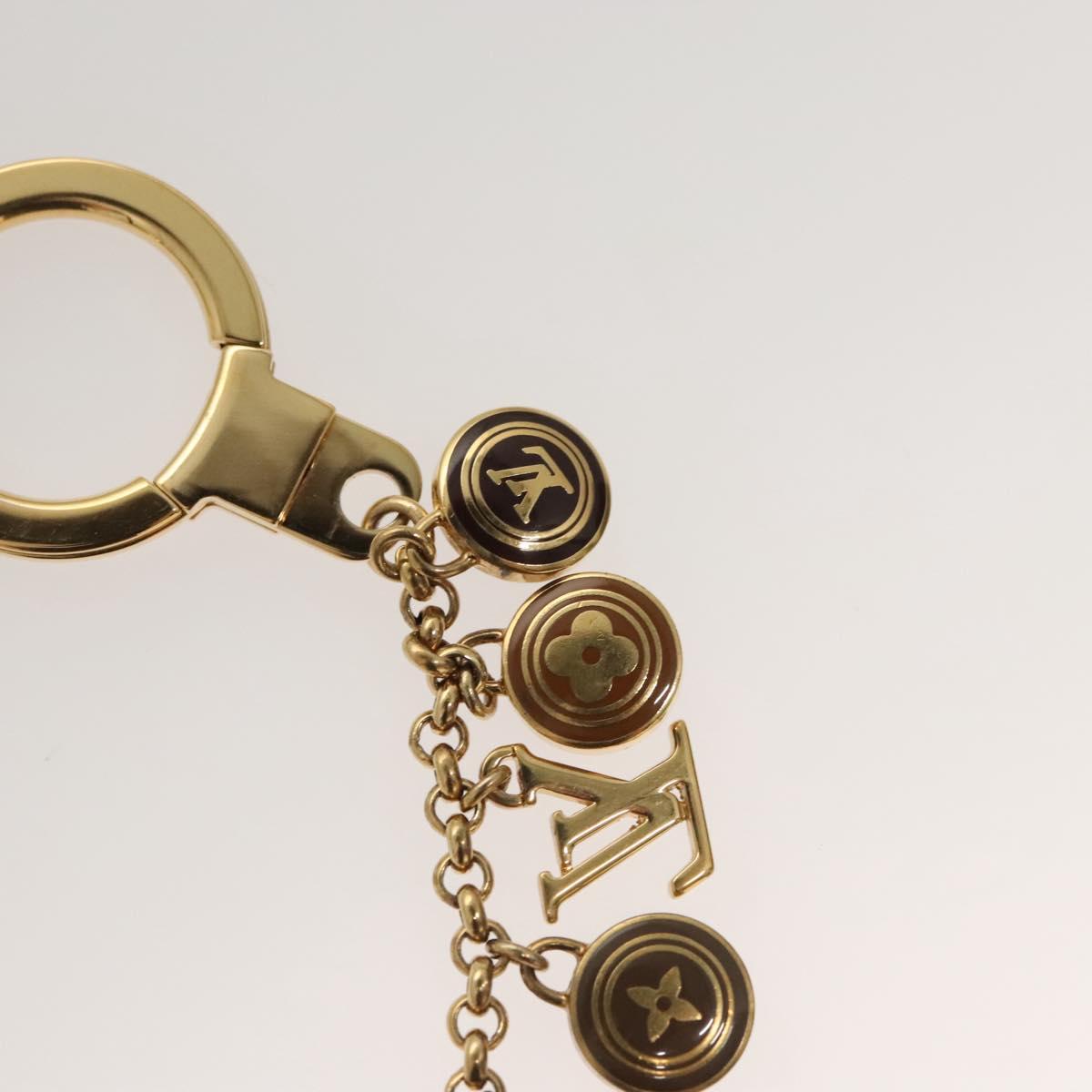 LOUIS VUITTON Porte Cles Chainne Pastille Key Holder Gold M65386 LV Auth hk2597