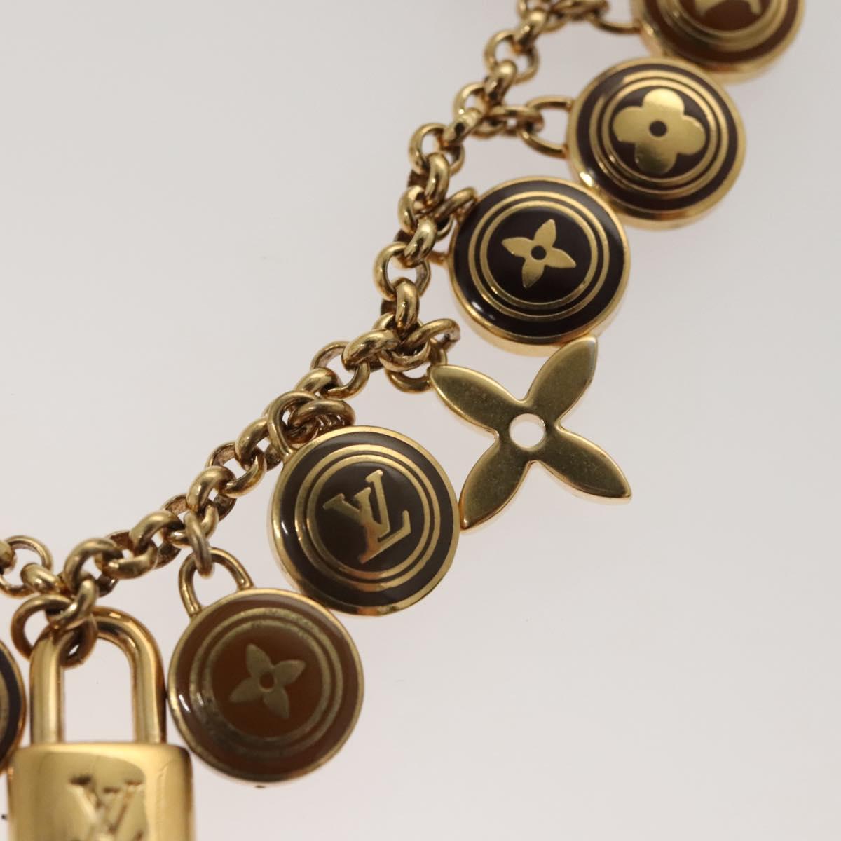 LOUIS VUITTON Porte Cles Chainne Pastille Key Holder Gold M65386 LV Auth hk2597