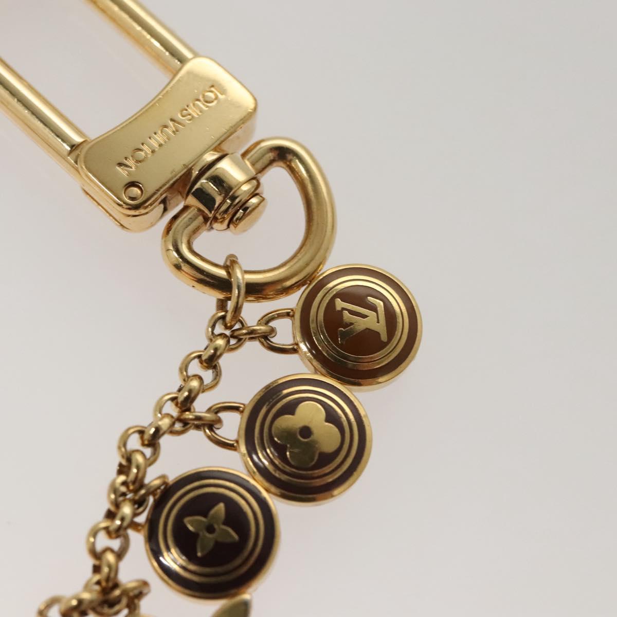LOUIS VUITTON Porte Cles Chainne Pastille Key Holder Gold M65386 LV Auth hk2597