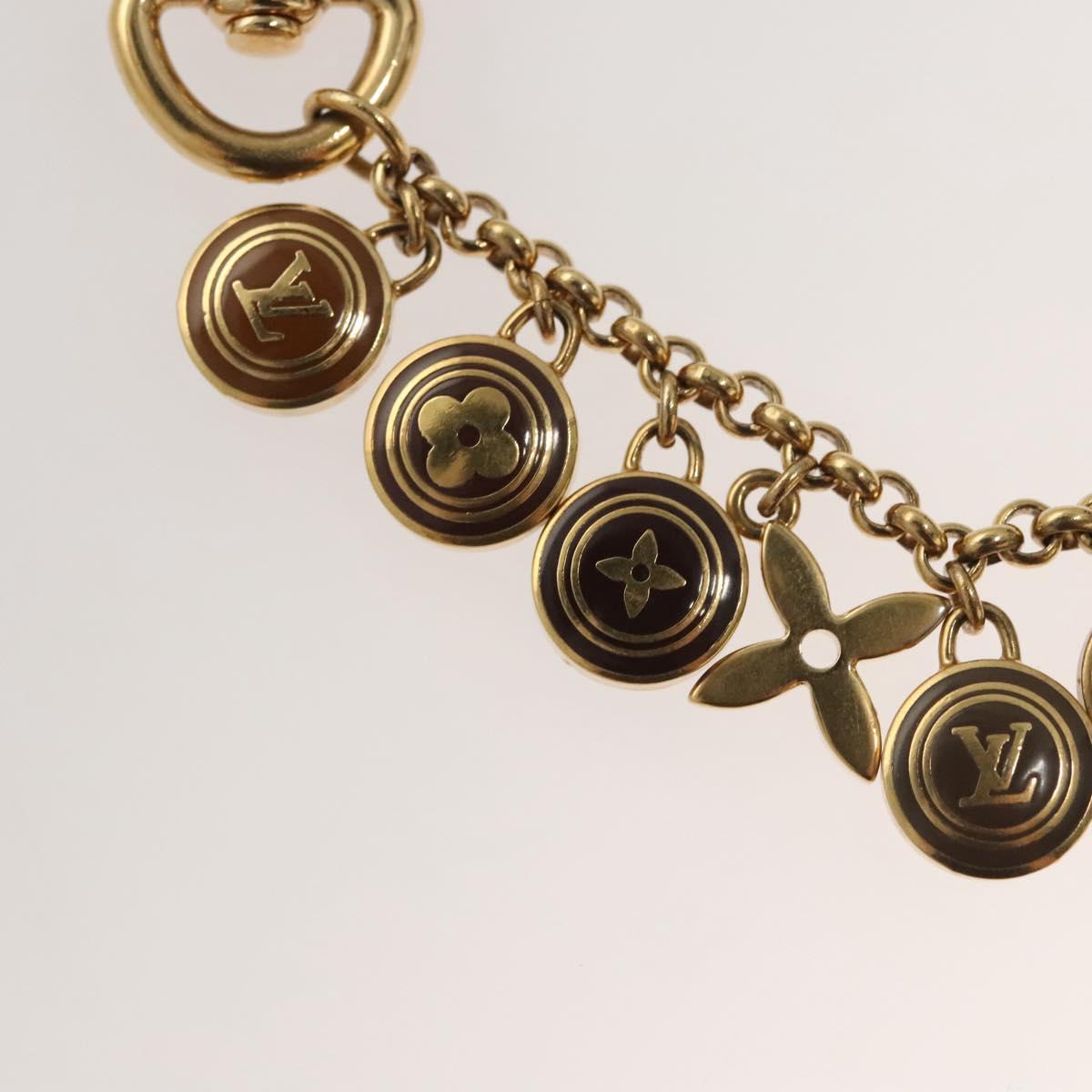 LOUIS VUITTON Porte Cles Chainne Pastille Key Holder Gold M65386 LV Auth hk2597