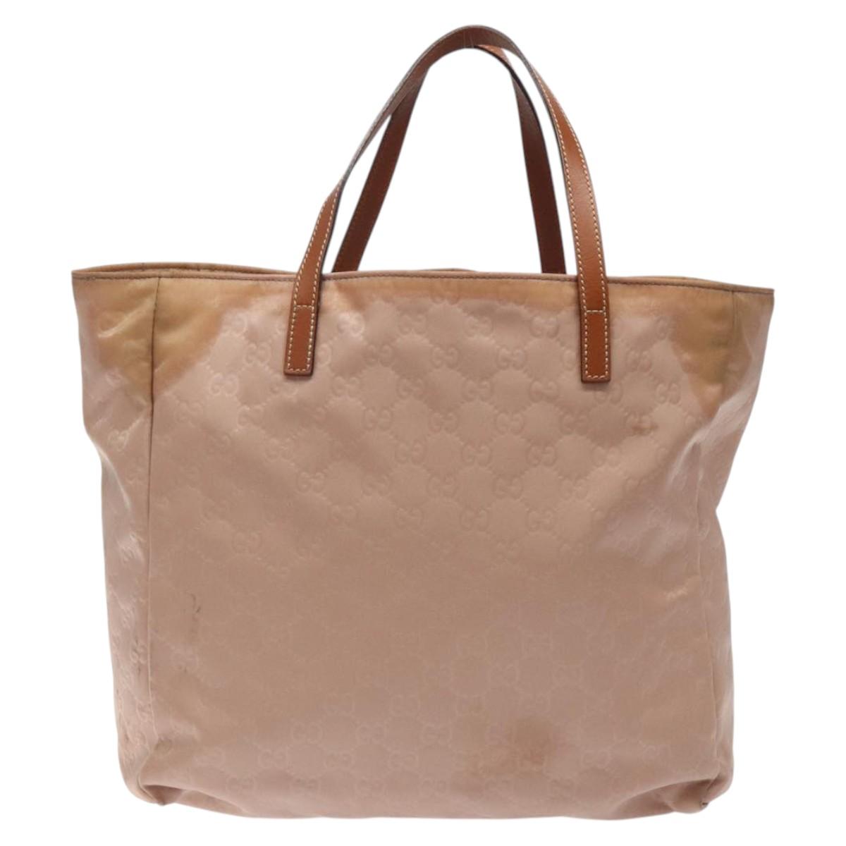 GUCCI GG Canvas Hand Bag Pink 282439 Auth hk2599