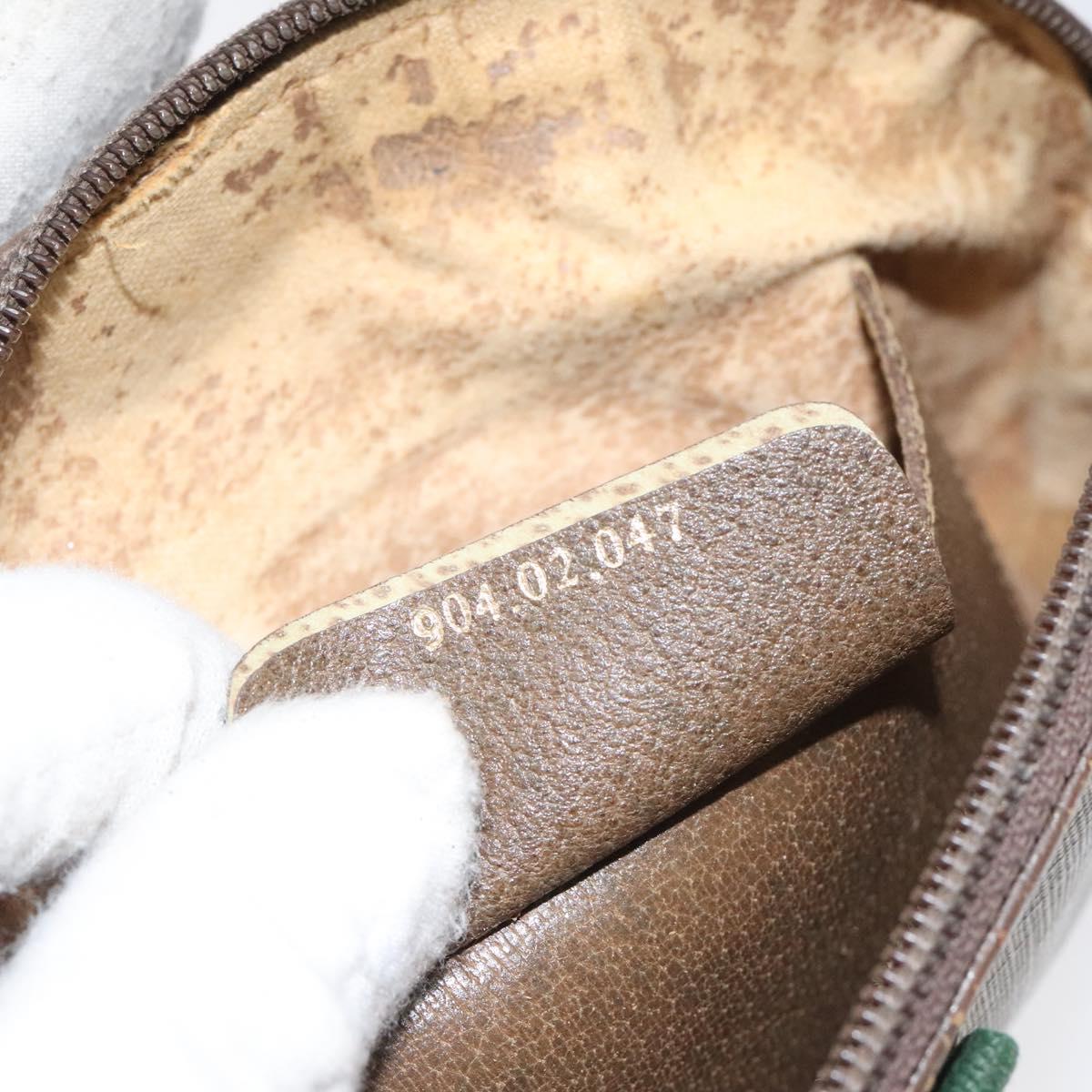 GUCCI GG Supreme Web Sherry Line Shoulder Bag PVC Beige 904 02 047 Auth hk2601
