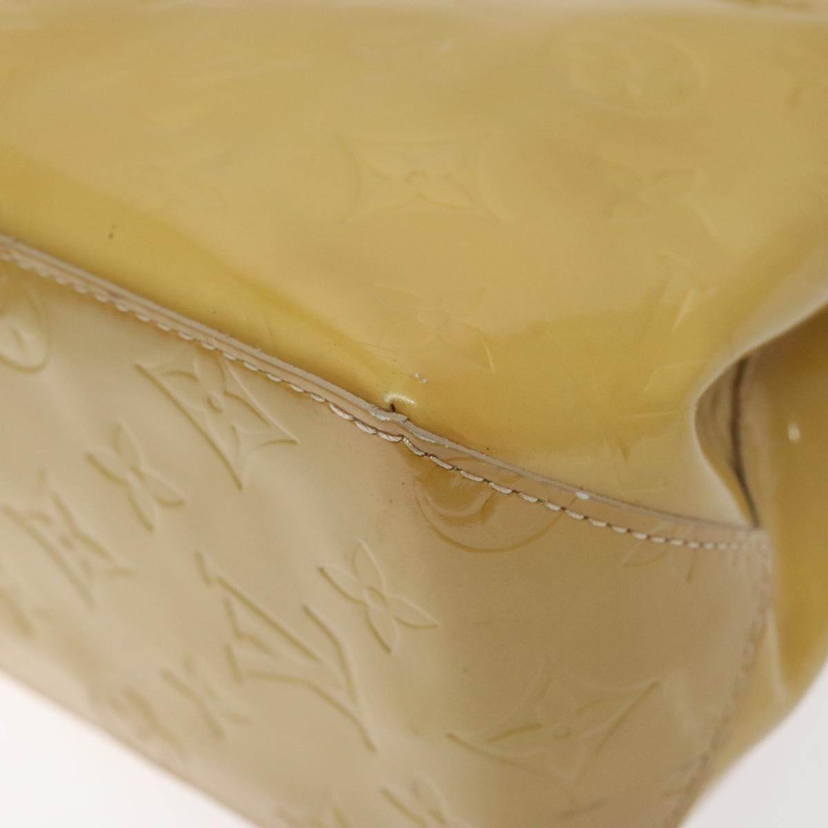 LOUIS VUITTON Monogram Vernis Reade PM Hand Bag Beige M91334 LV Auth hk2627